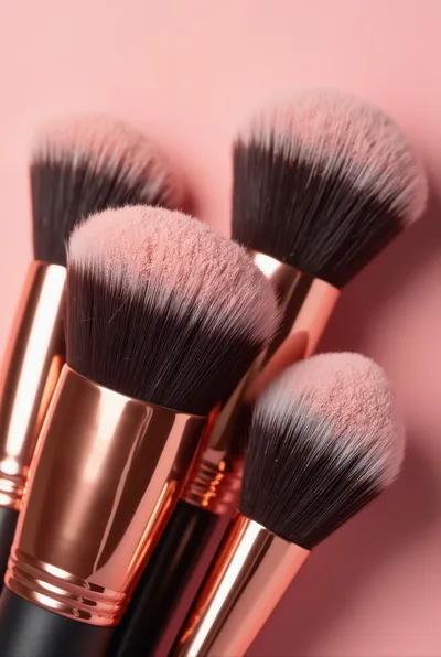 Professional Makeup Brushes With Rose Gold Handles