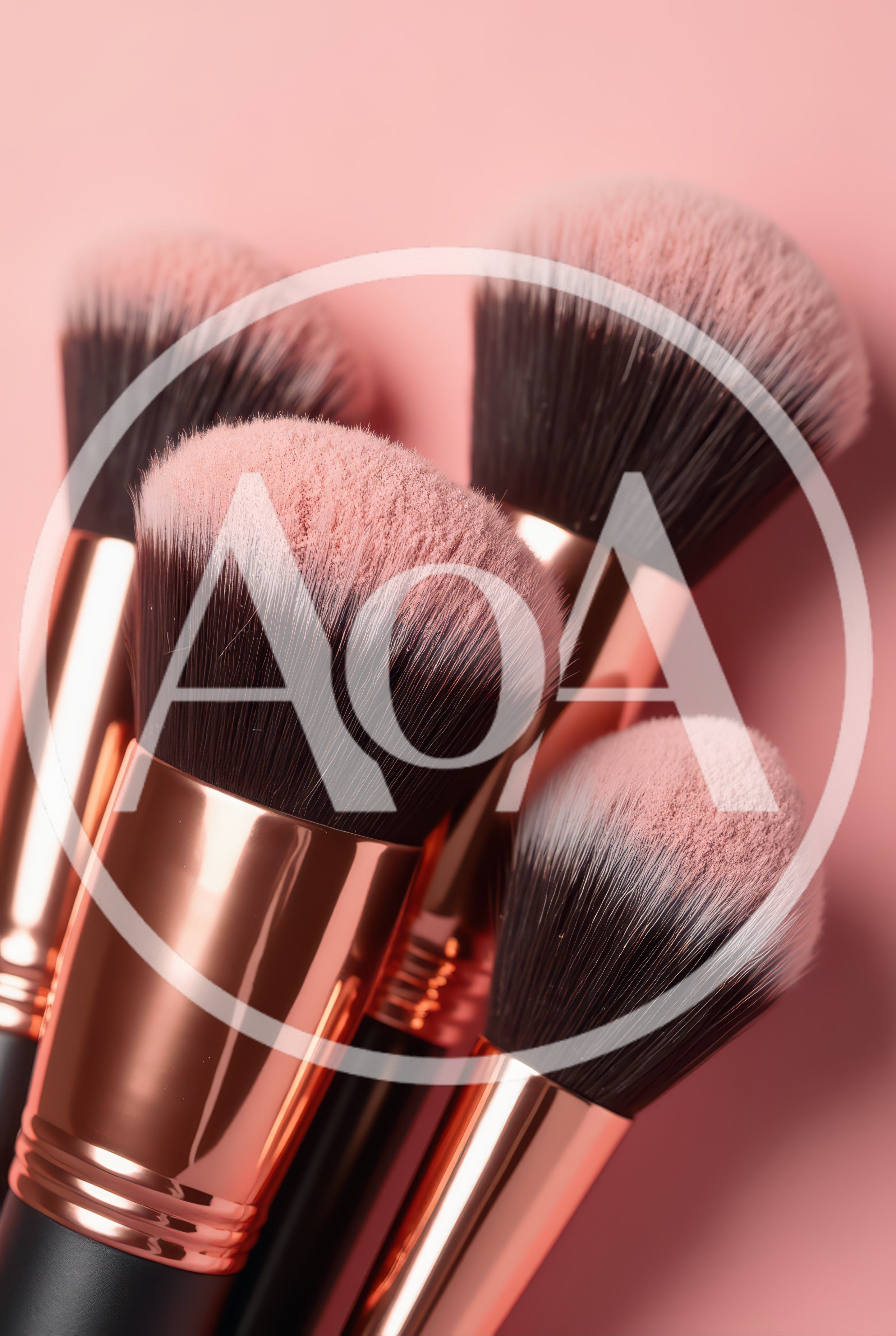 Professional Makeup Brushes With Rose Gold Handles