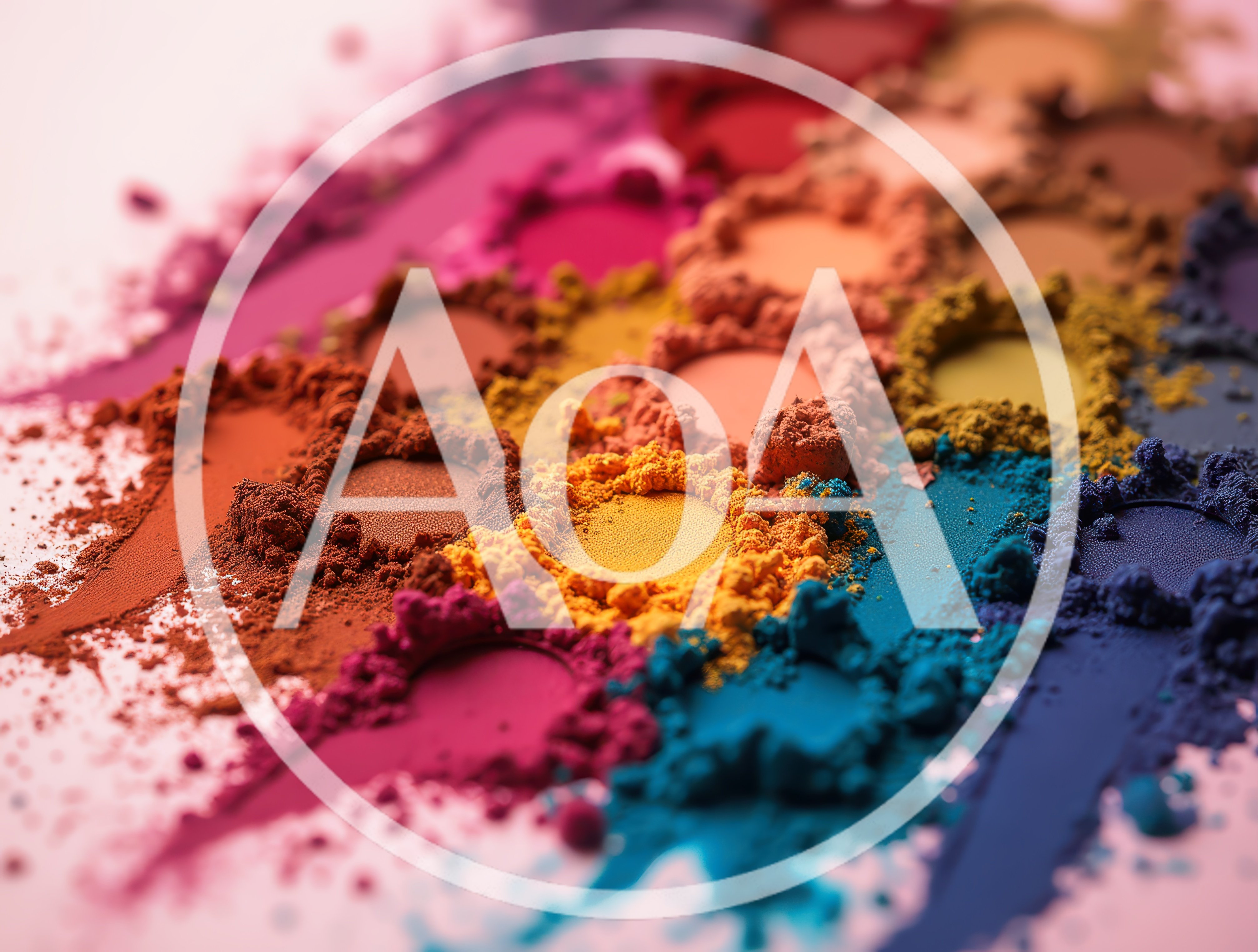 Vibrant Cosmetic Eyeshadow Powder Swatches And Pigments