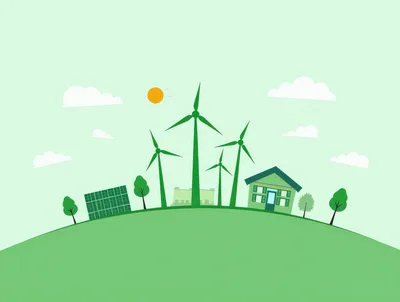 Sustainable Green Energy Concept Illustration