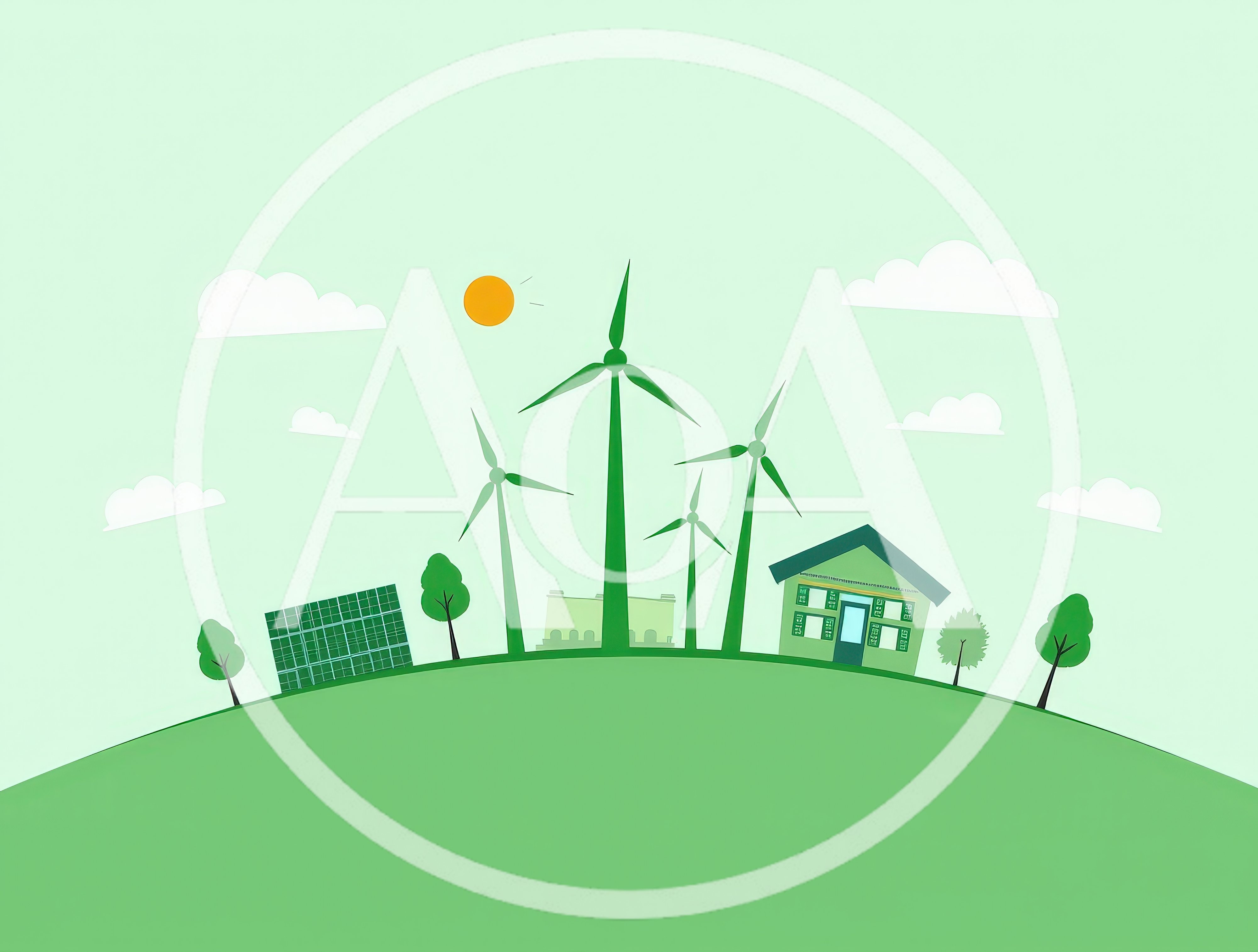 Sustainable Green Energy Concept Illustration