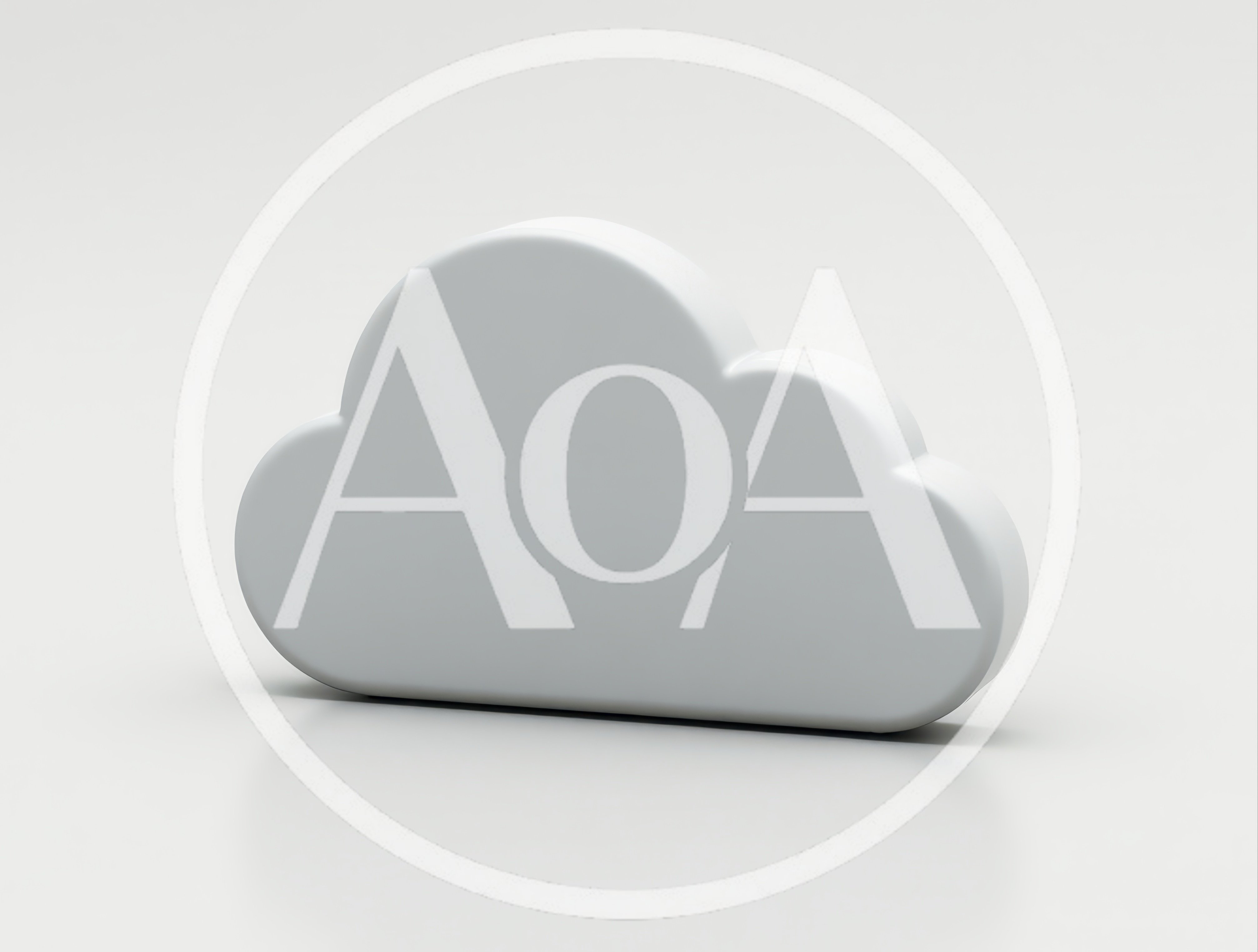 3D Rendered White Cloud Icon On White Background
