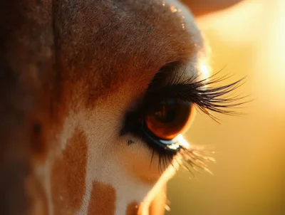 Extreme Close Up Of A Giraffe Eye