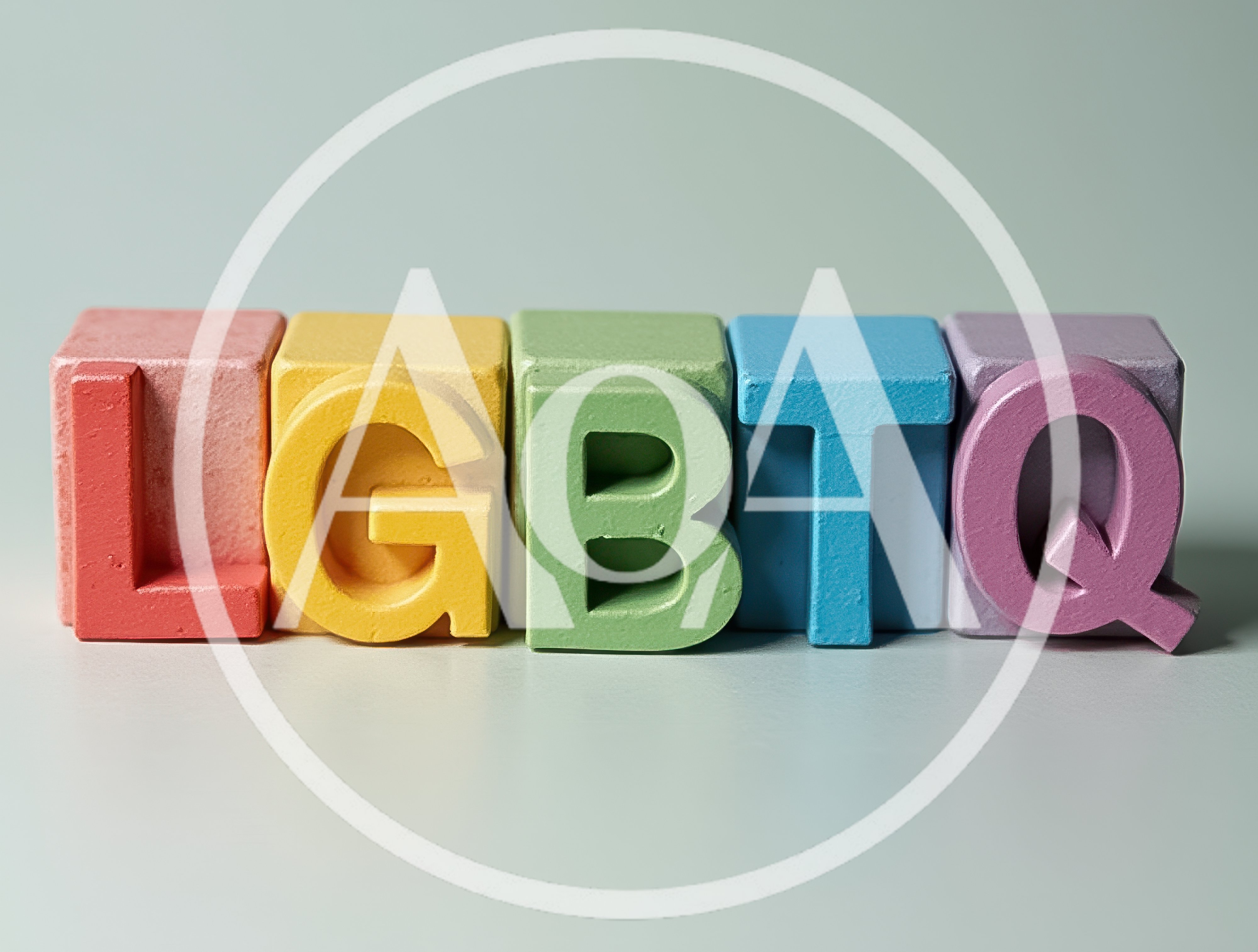 LGBTQ Letters On Colorful Wooden Blocks