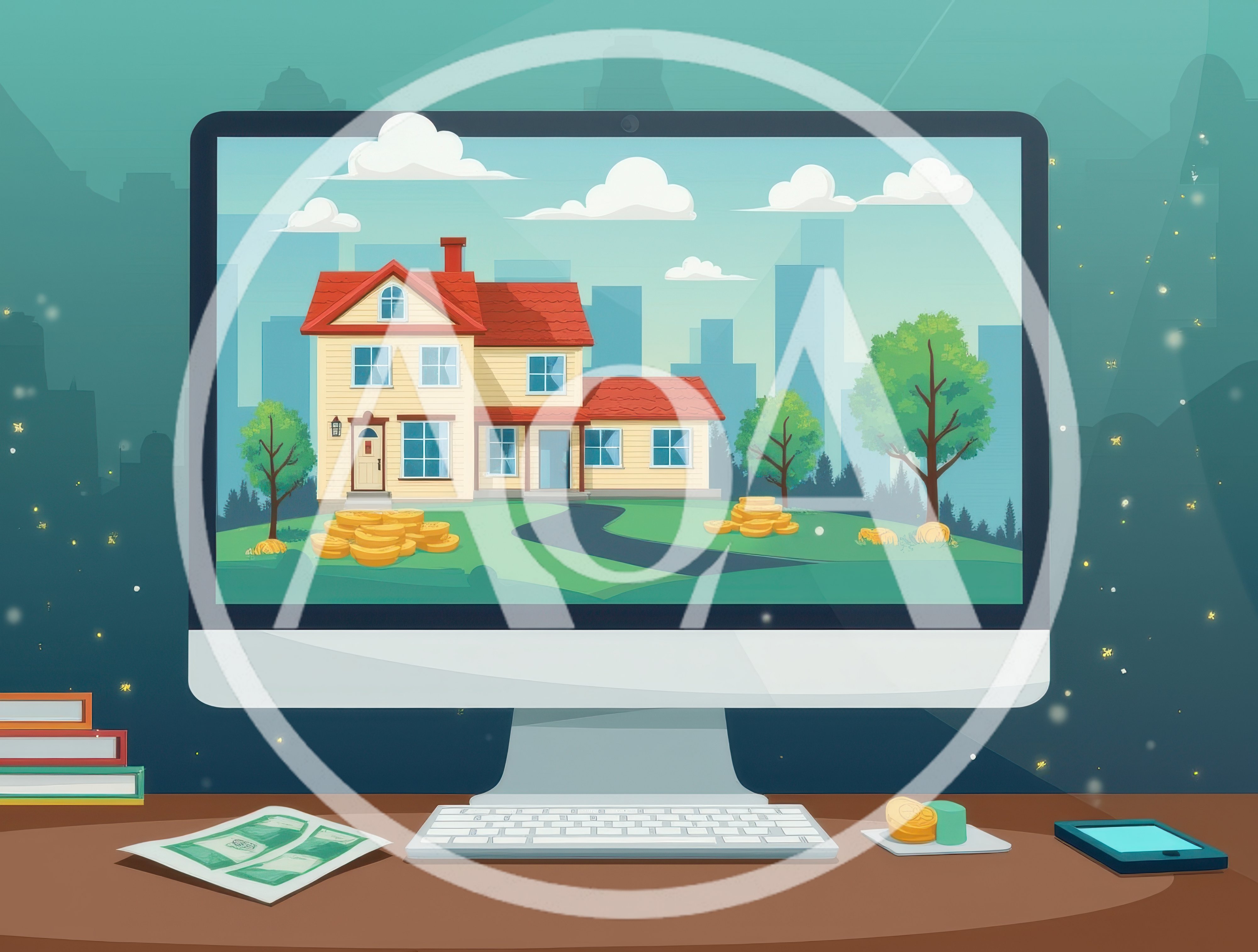 Digital Illustration Of Real Estate Investment Concept