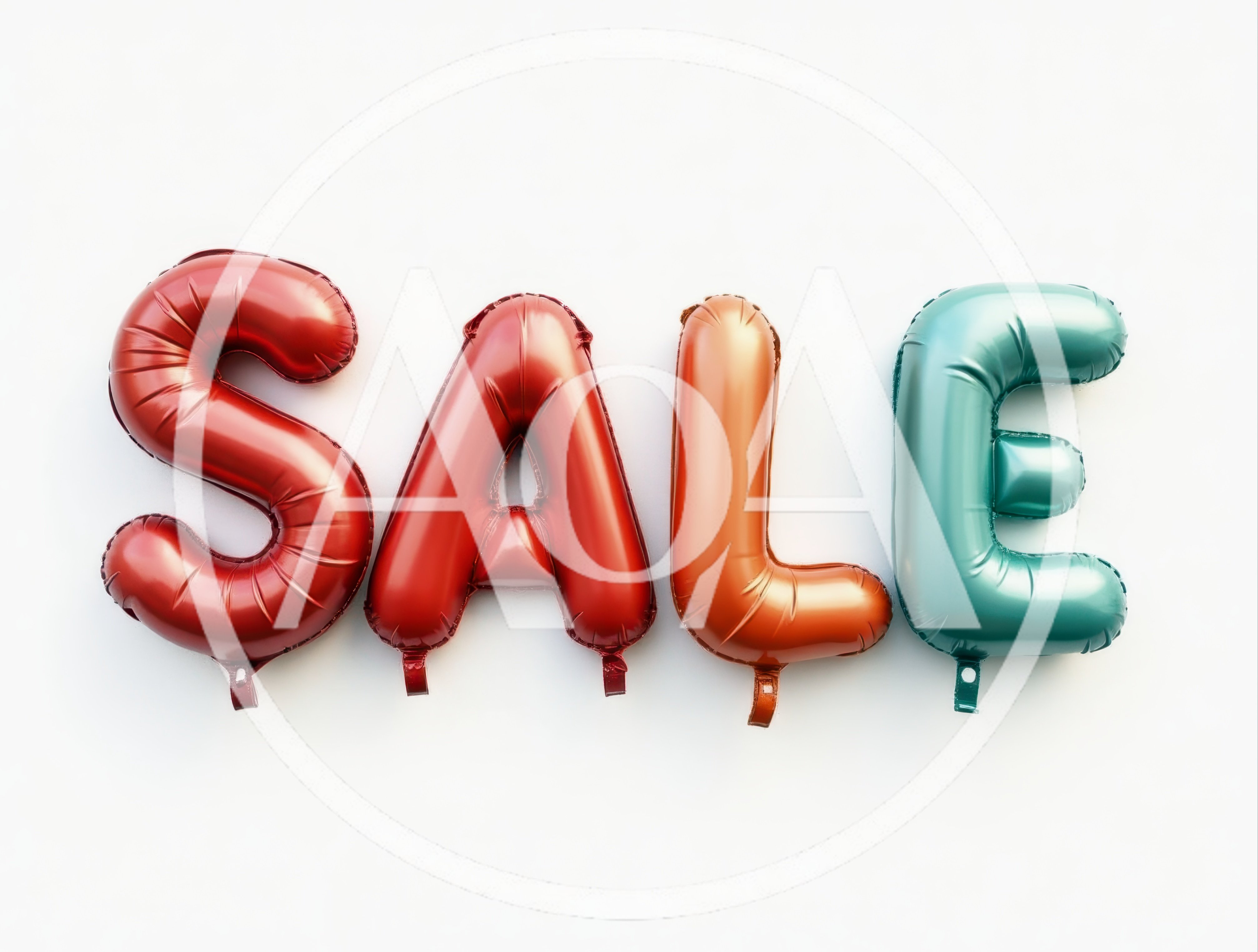 Sale Word Made Of Colorful Foil Balloons