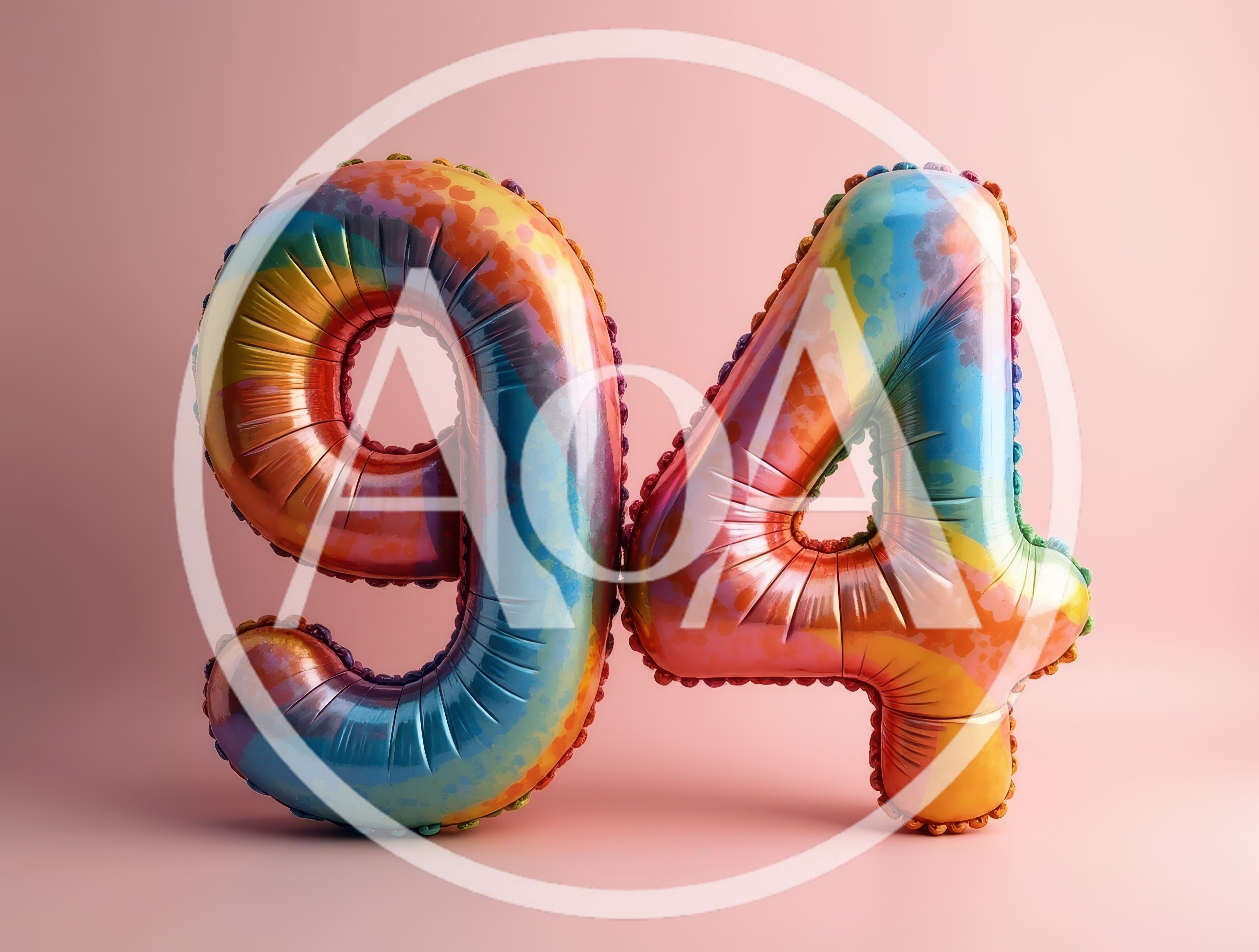 Colorful Number Ninety Four Foil Balloons