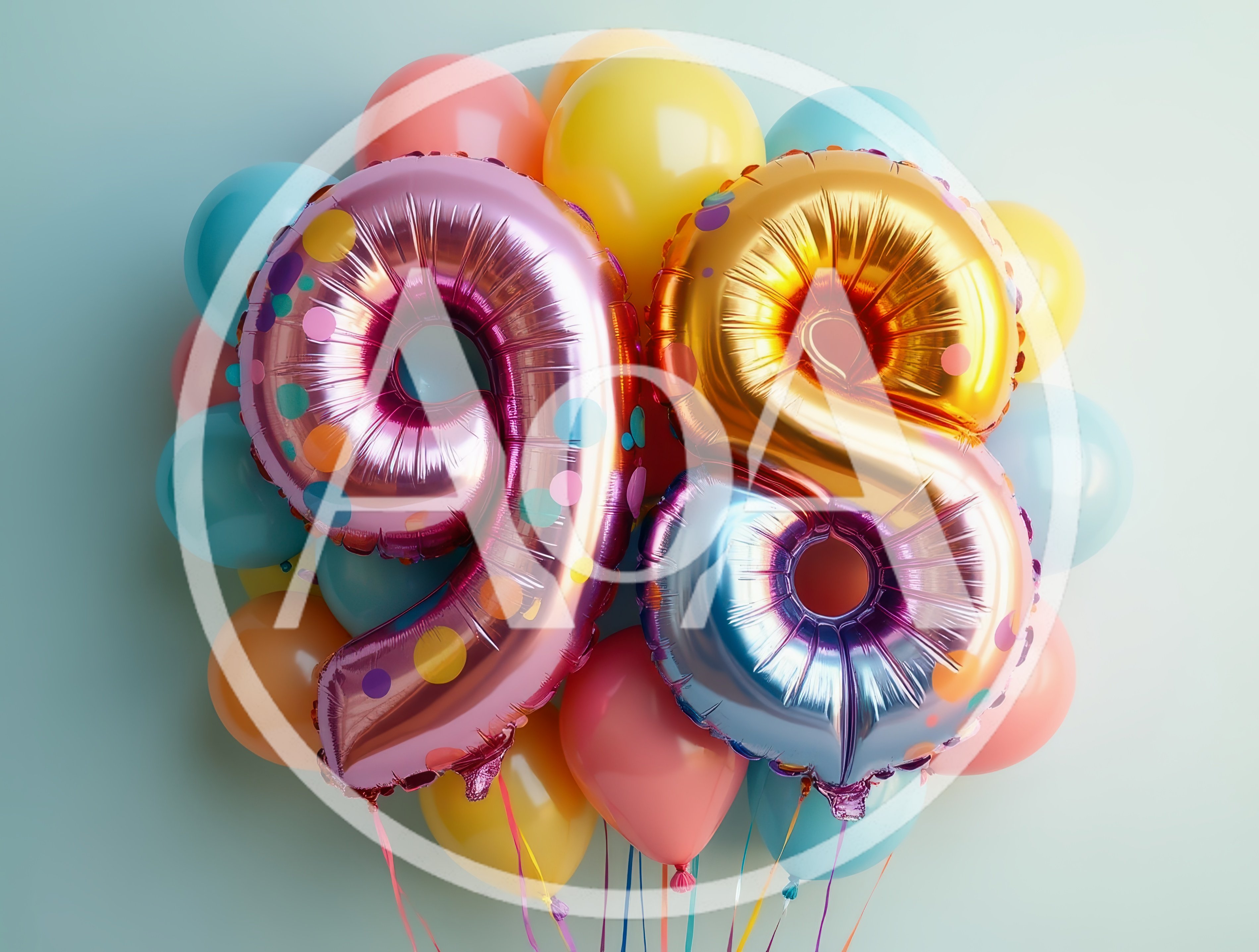Number 98 Foil Balloons for Birthday Celebration