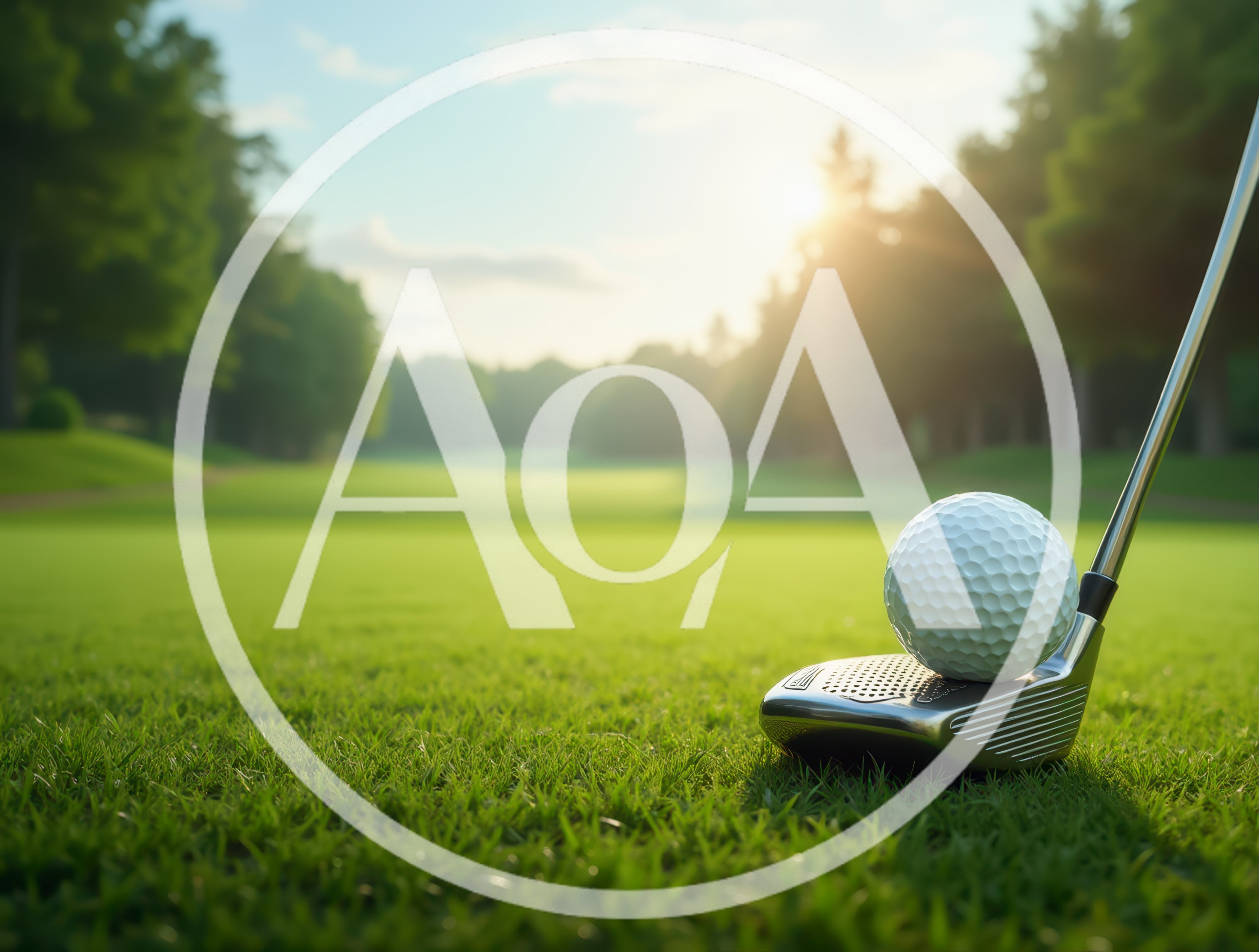 Golf Ball Resting On A Metal Iron Club