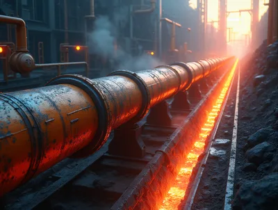 Industrial Steel Pipe Conveying Molten Metal In Foundry