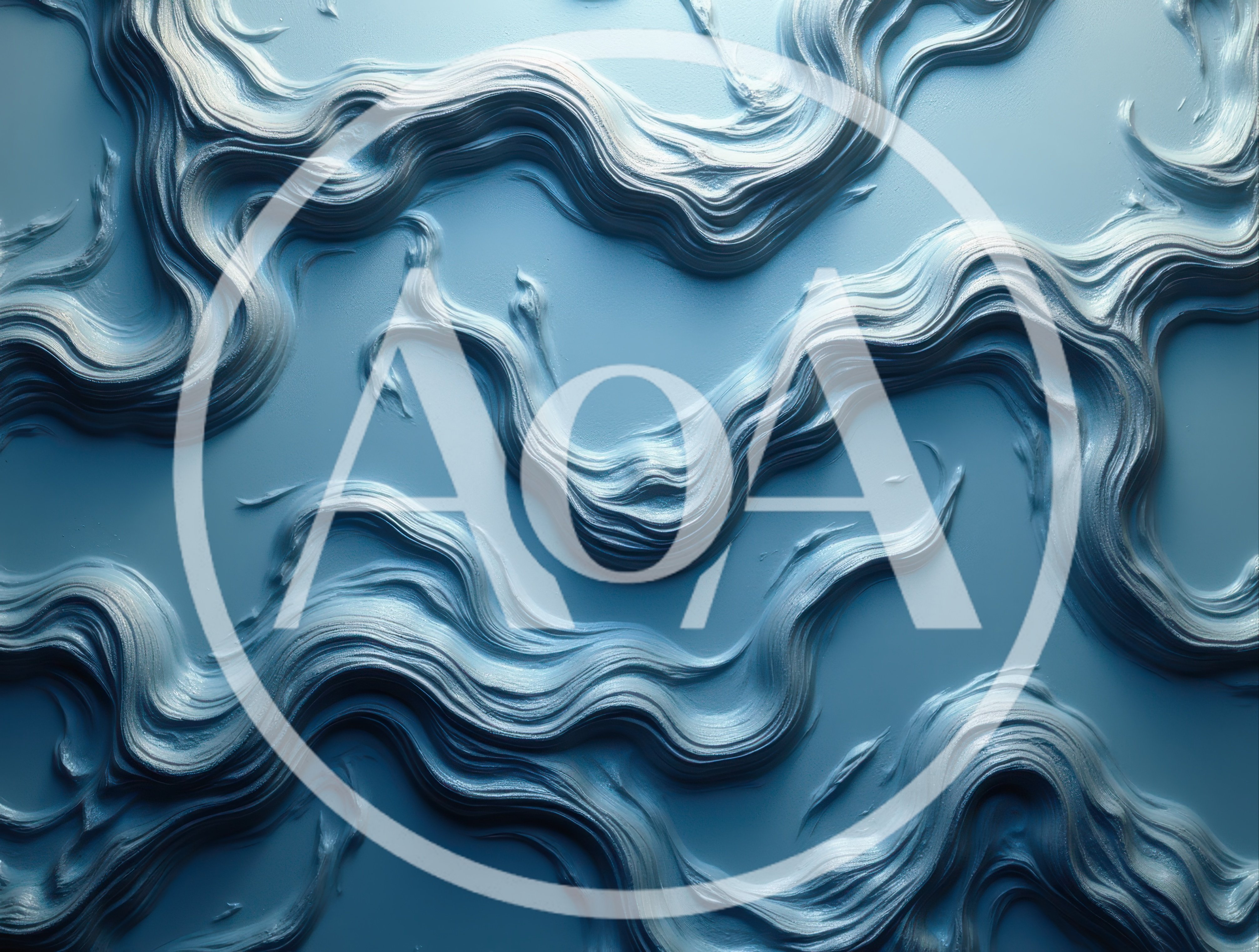 Abstract Blue Paint Swirls Texture Background