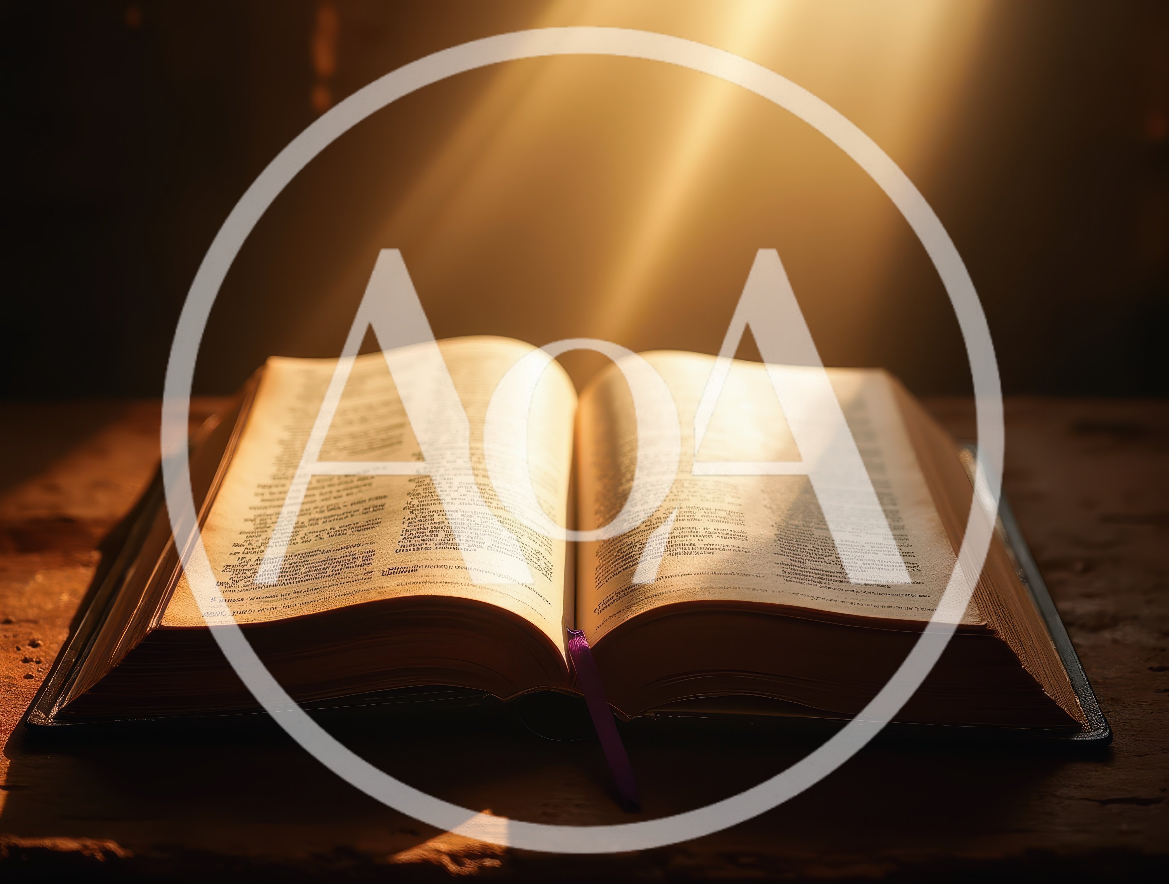 Open Holy Bible Illuminated By Divine Light