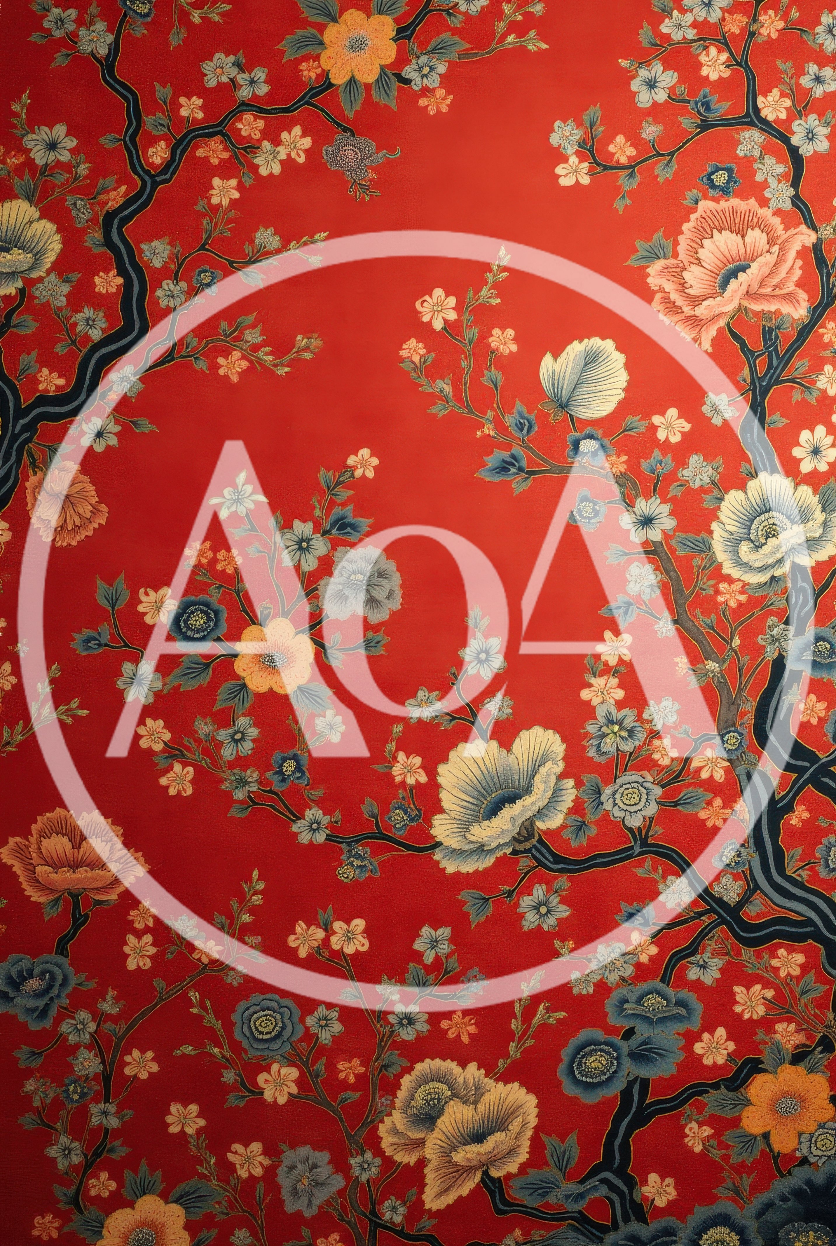 Traditional Chinoiserie Floral Wallpaper Pattern