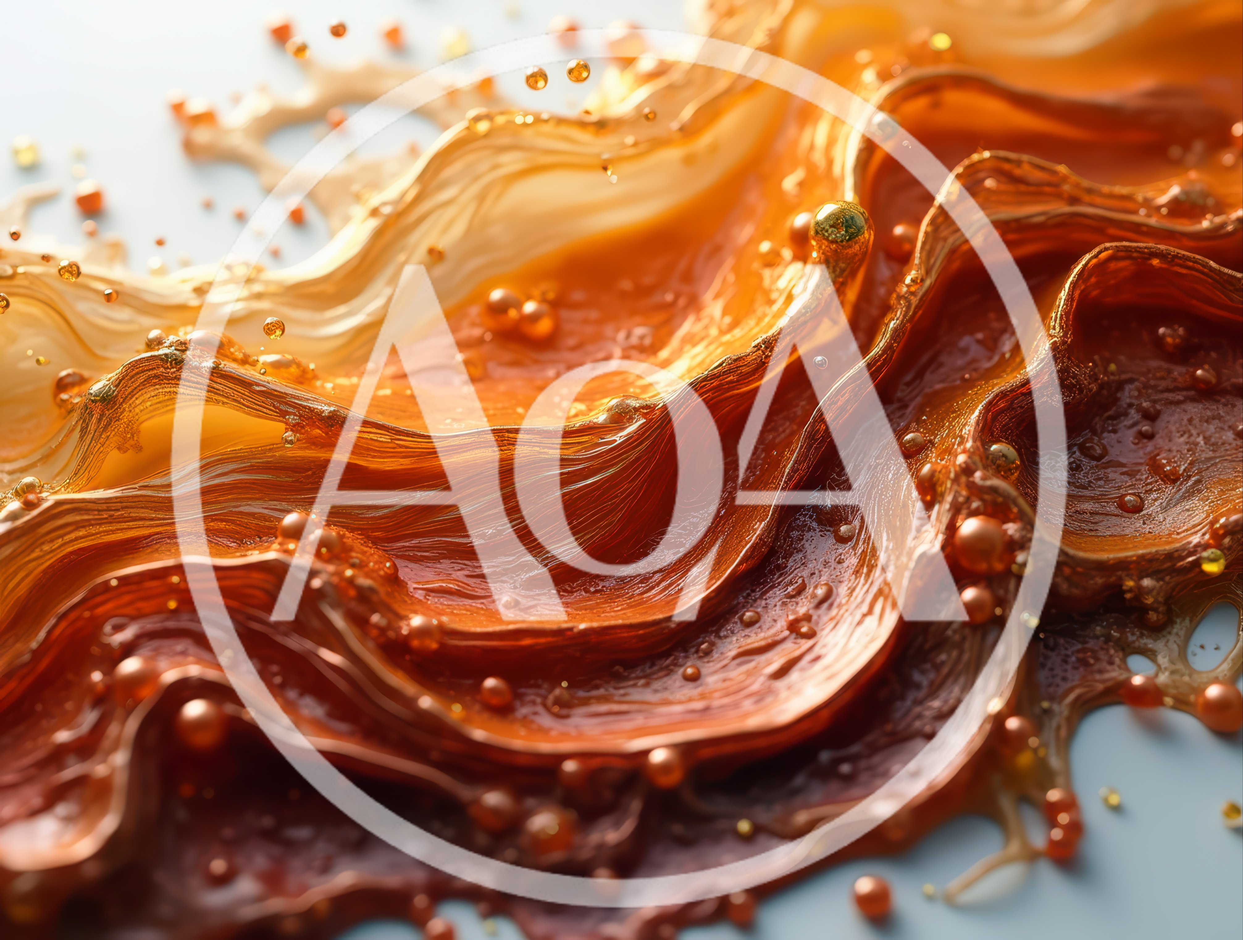 Abstract Liquid Gold And Caramel Flowing Waves