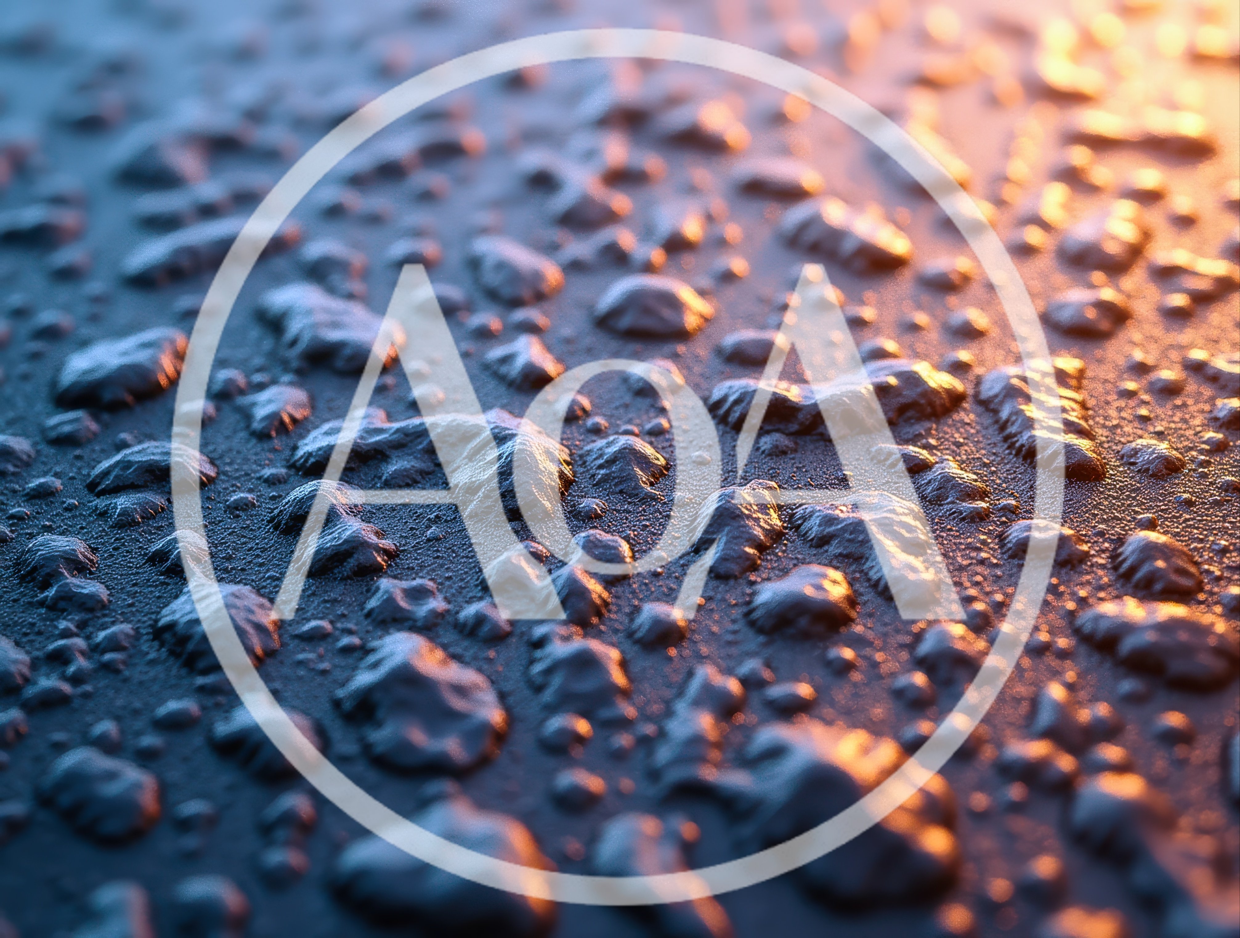 Water Droplets on a Textured Dark Surface