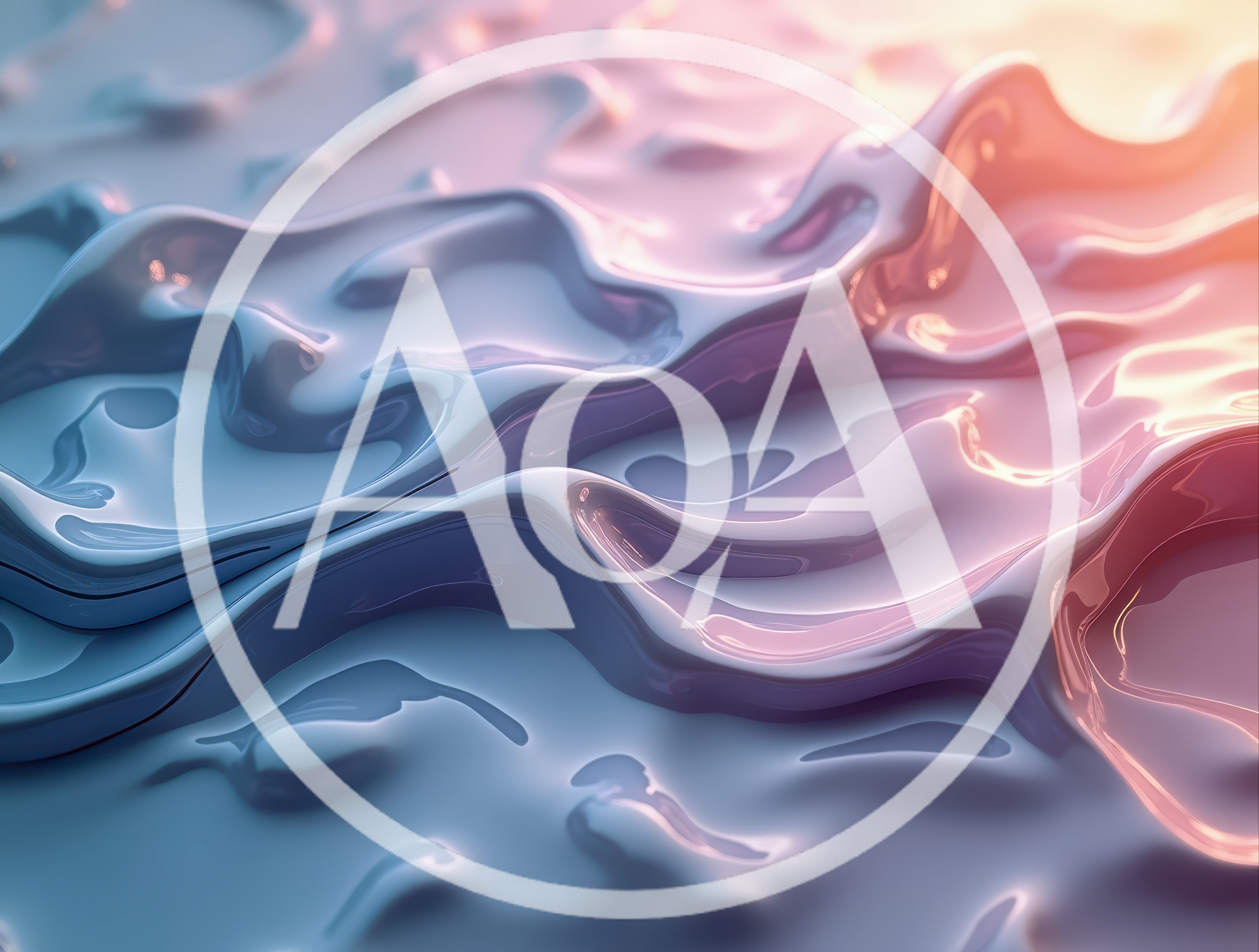 Abstract Liquid Wave Surface With Soft Gradient Lighting