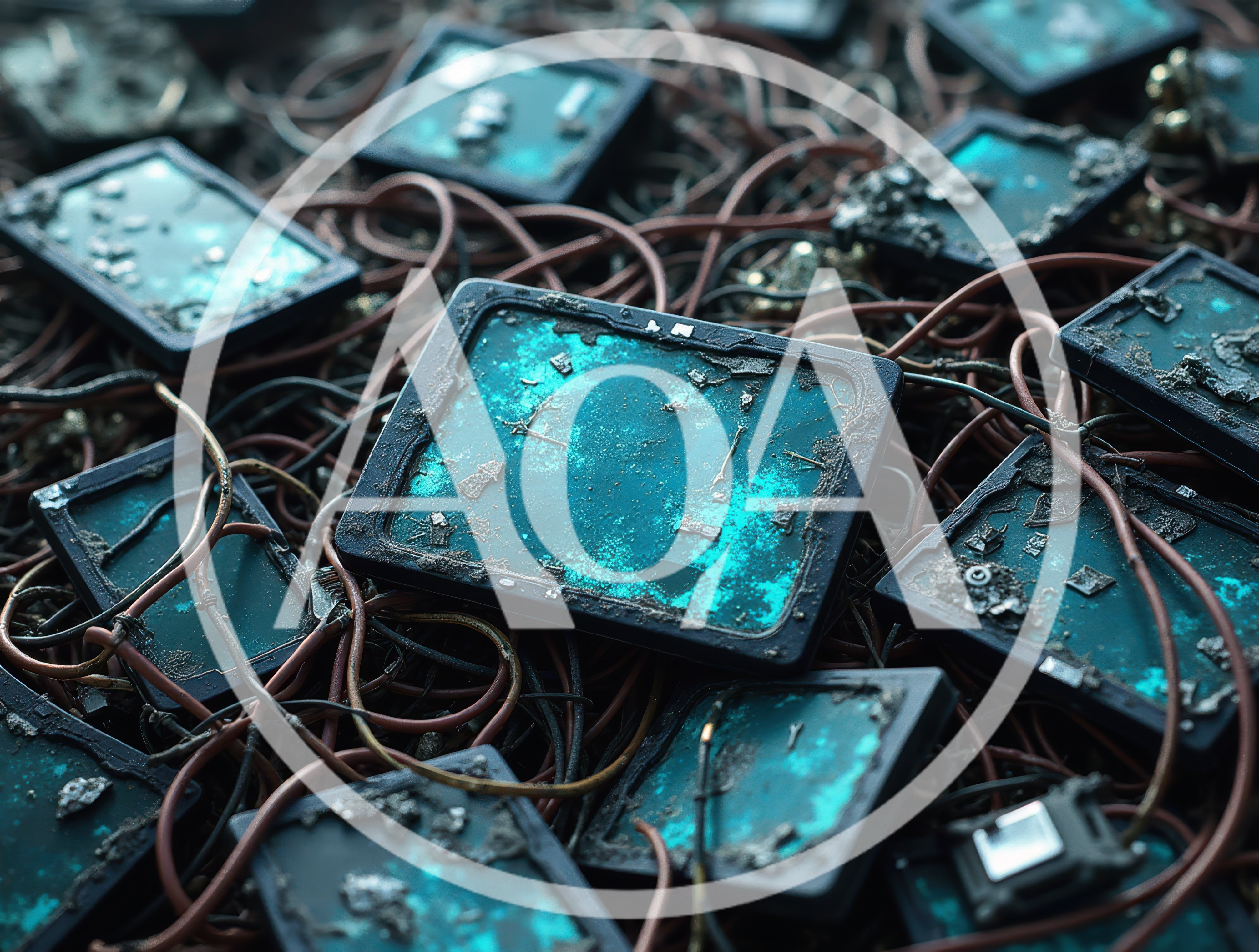 Pile Of Discarded Electronic Circuit Boards And Wires