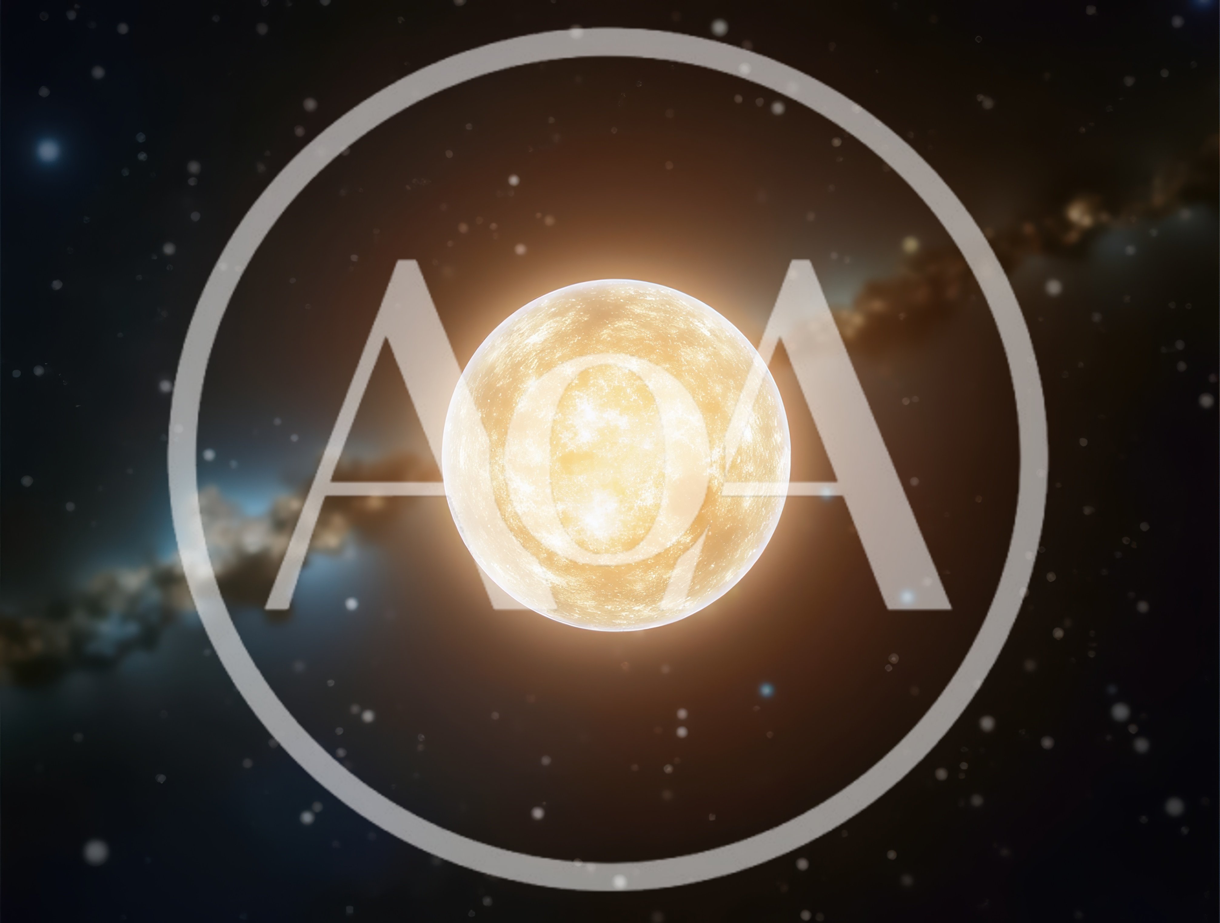 Glowing Yellow Star In Deep Space With Nebulous Clouds