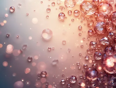 Abstract Background With Sparkling Rose Gold Gemstones