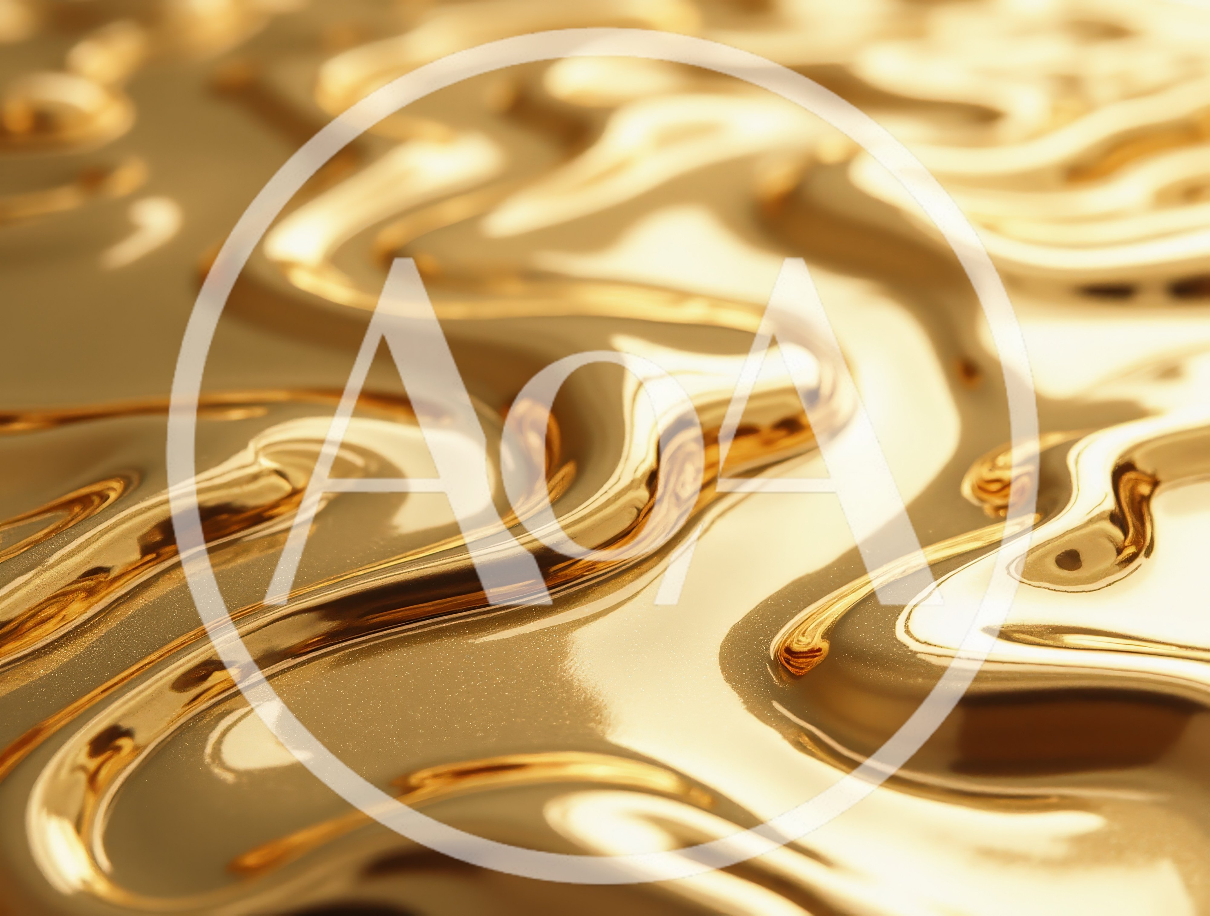 Abstract Liquid Gold Flowing Surface Background