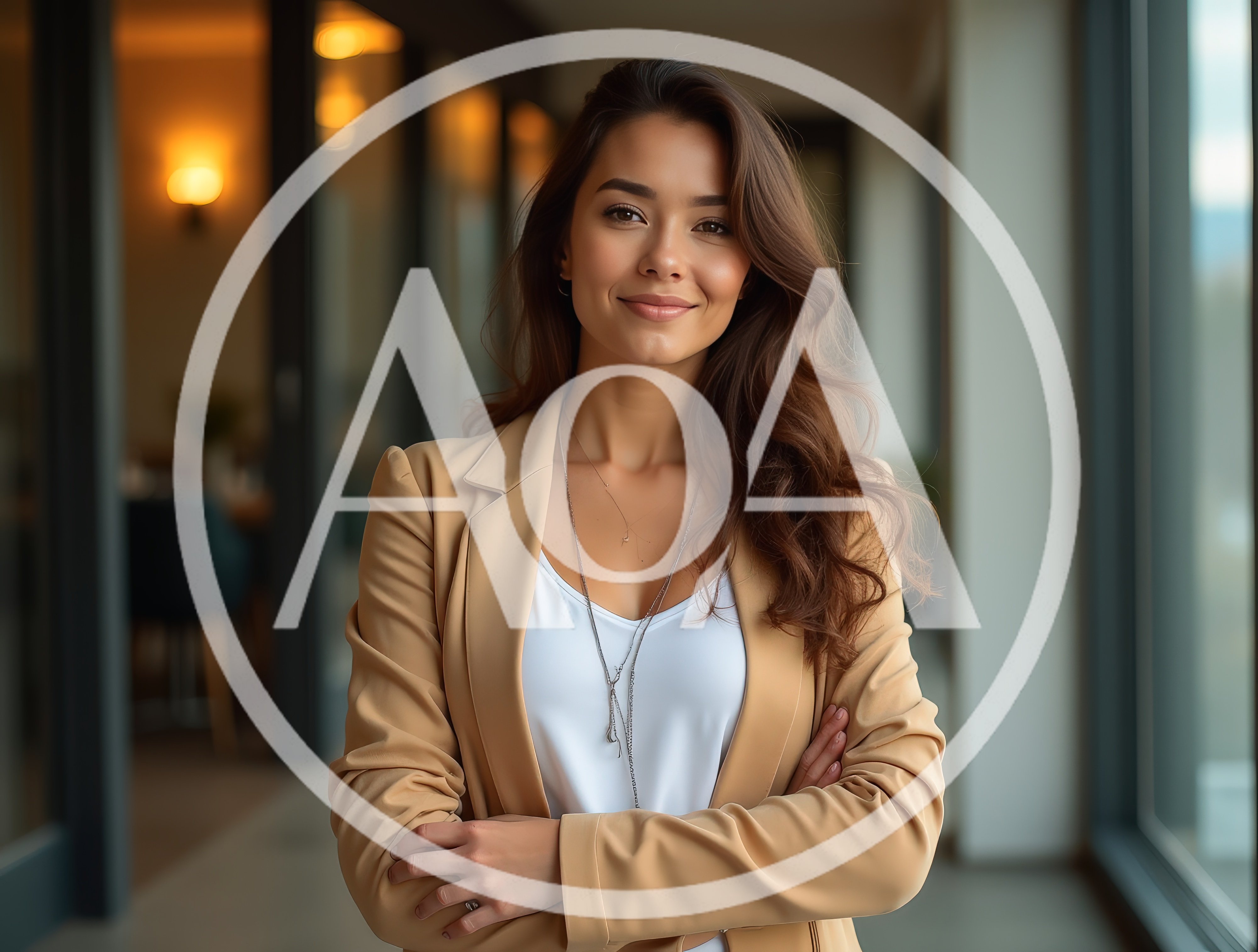 Professional Businesswoman Standing With Arms Crossed In Office