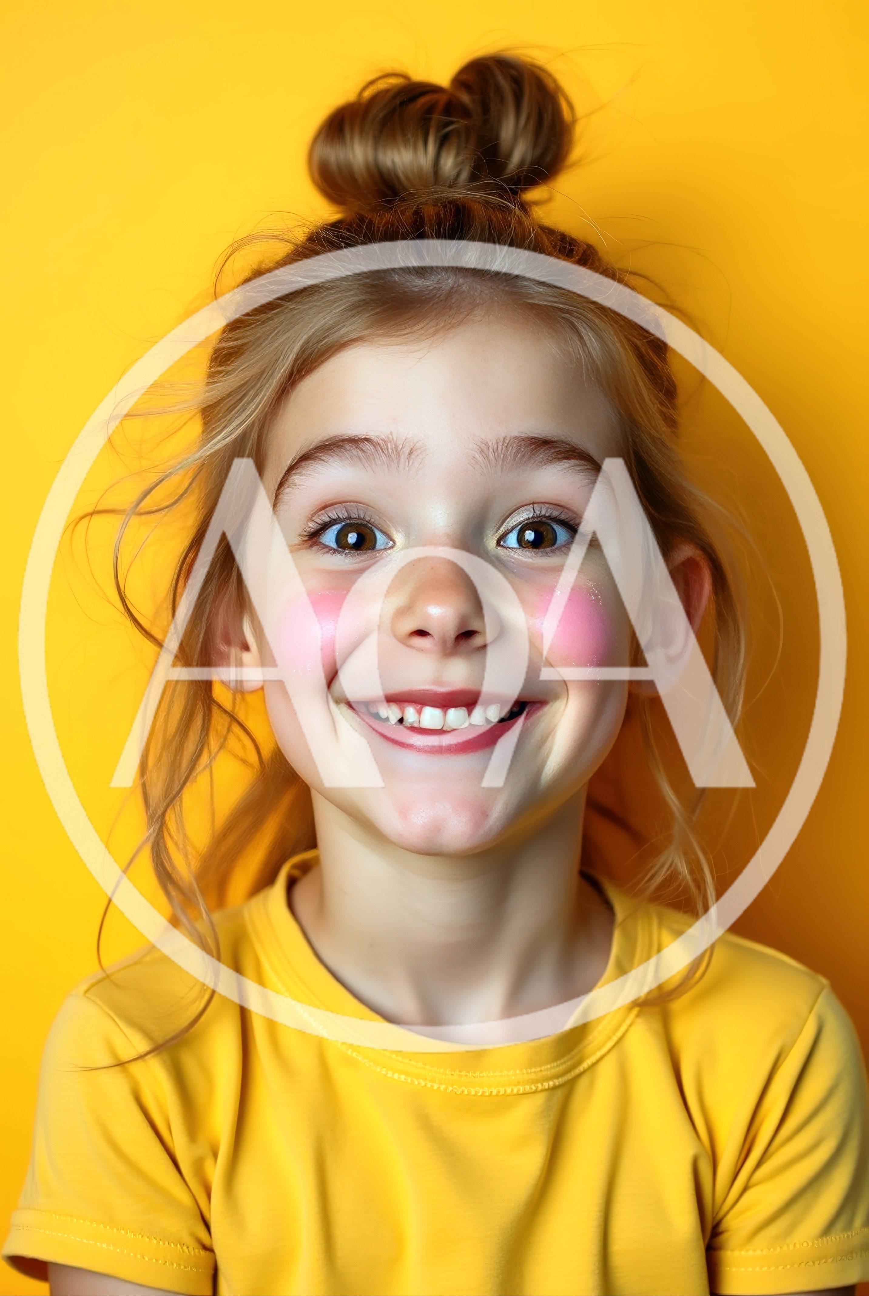 Portrait Of A Happy Young Girl With Bright Cheeks