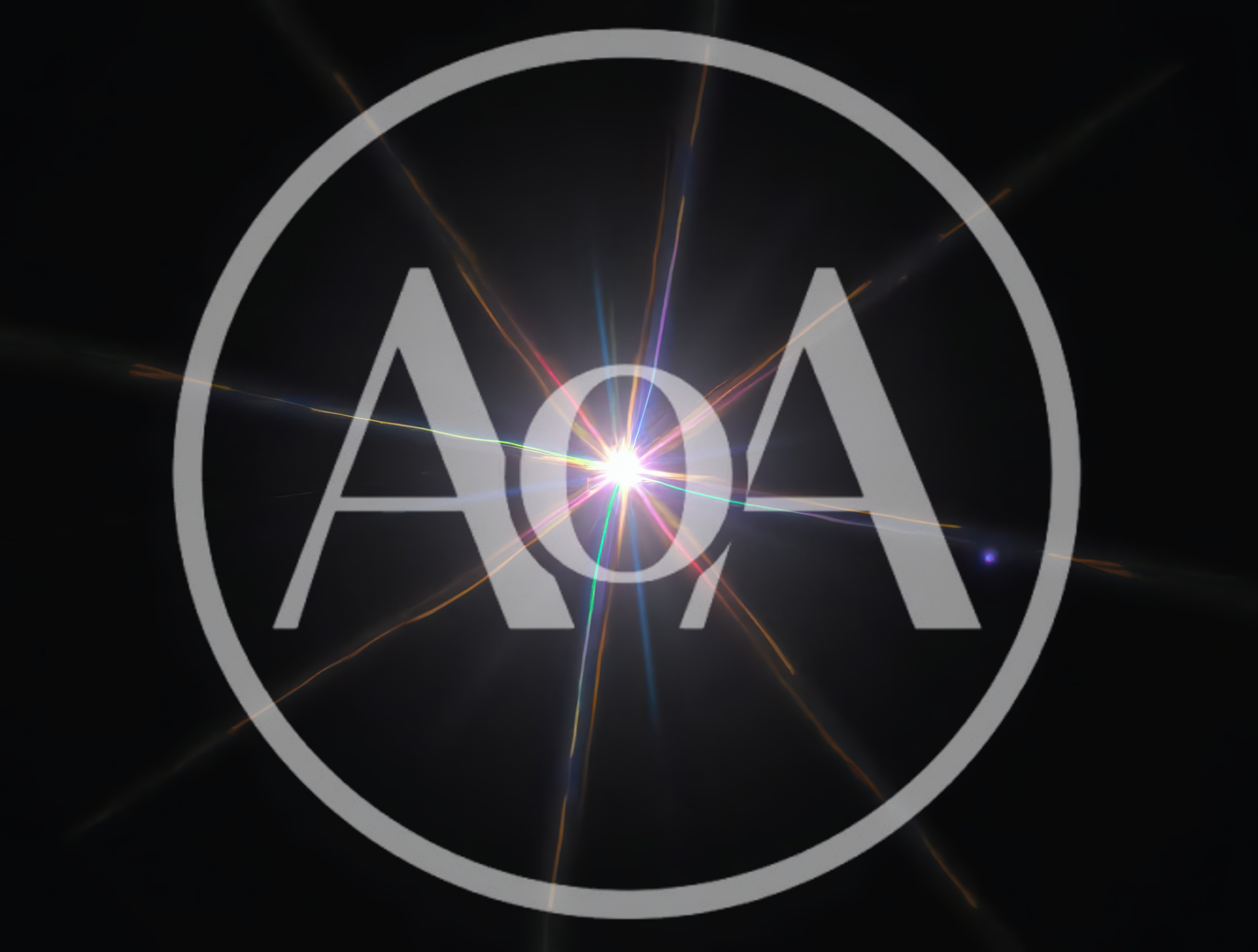 Bright Starburst Lens Flare Effect On Black Background