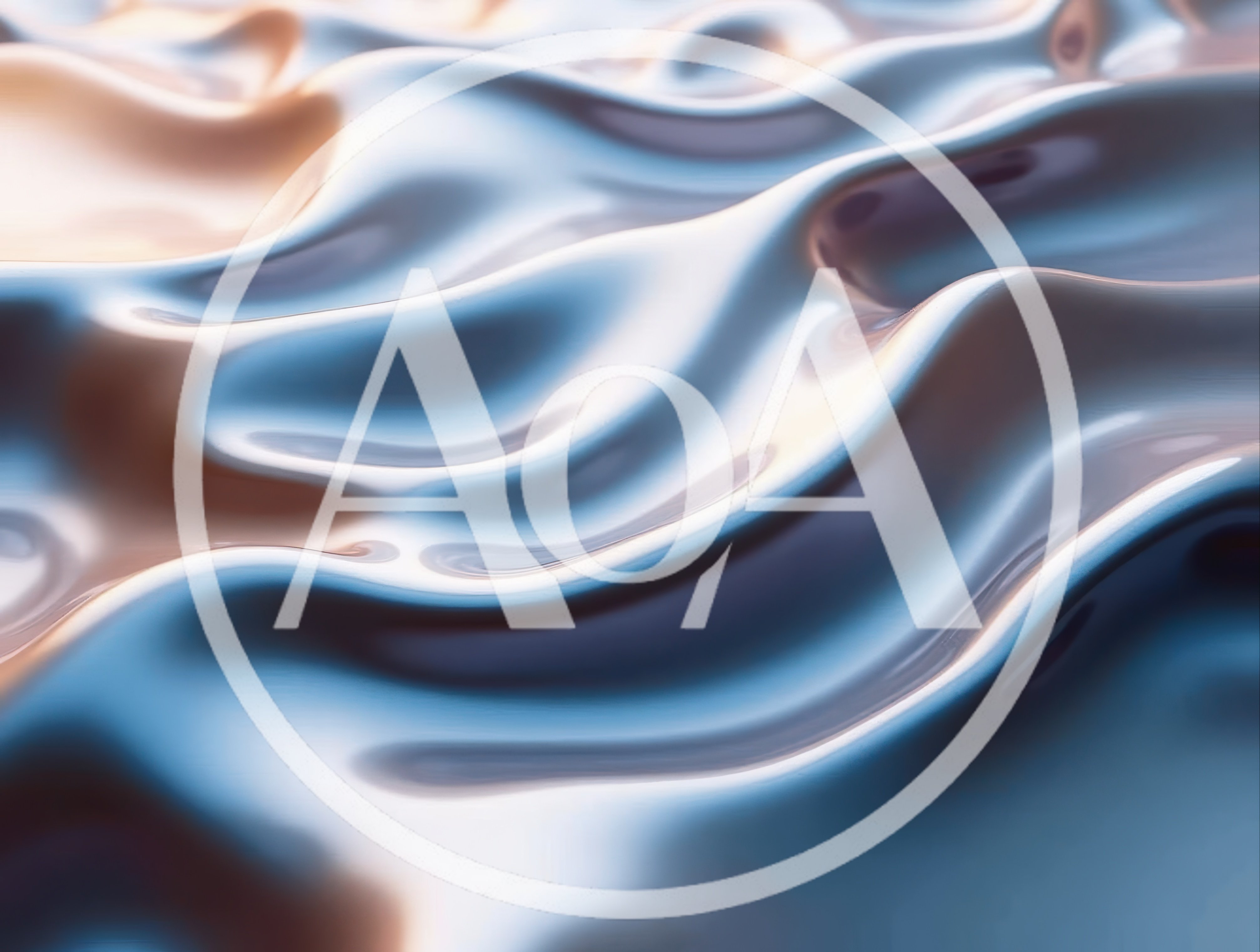 Abstract Liquid Metal Surface With Soft Wavy Reflections
