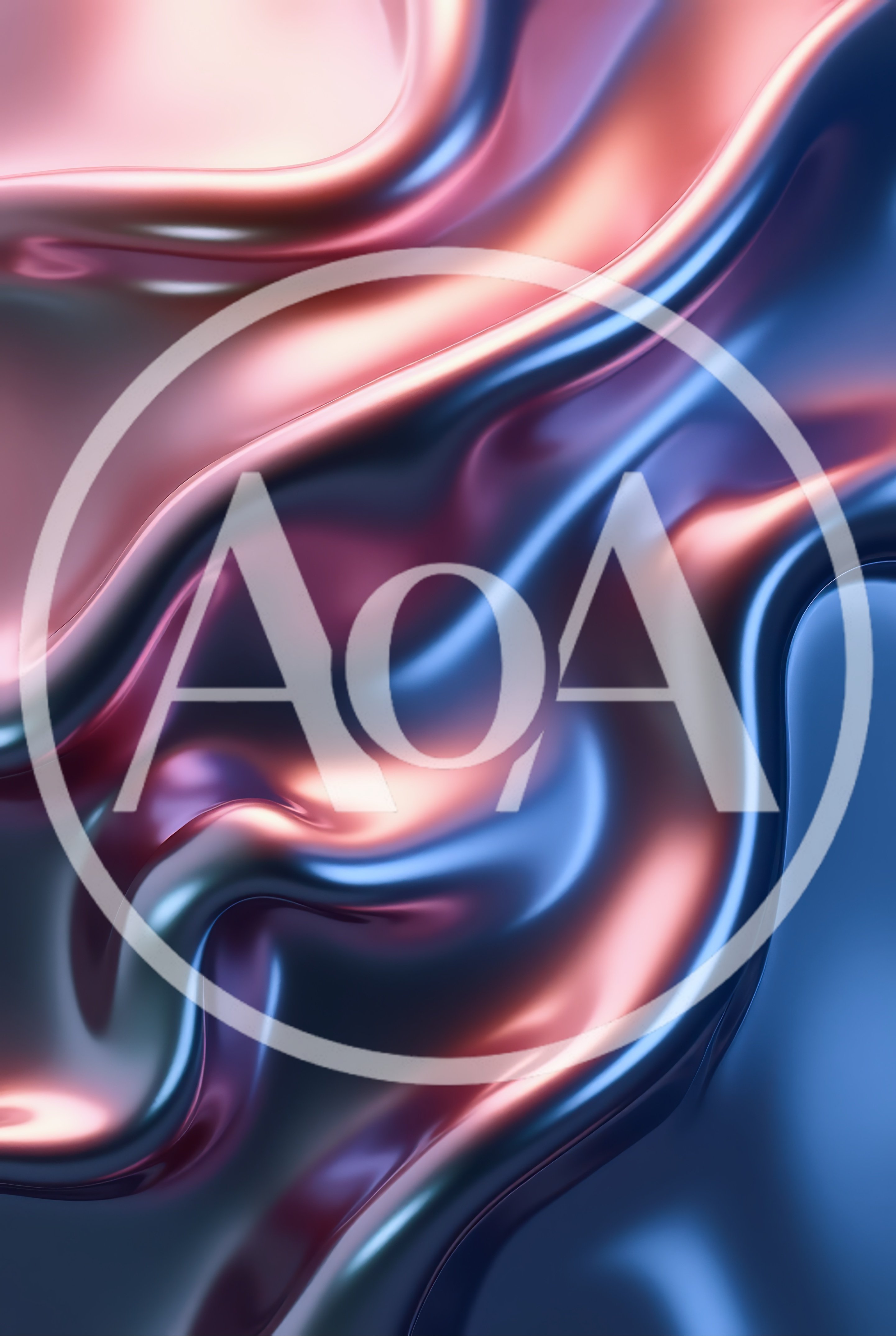 Abstract Liquid Metal Waves In Pink And Blue