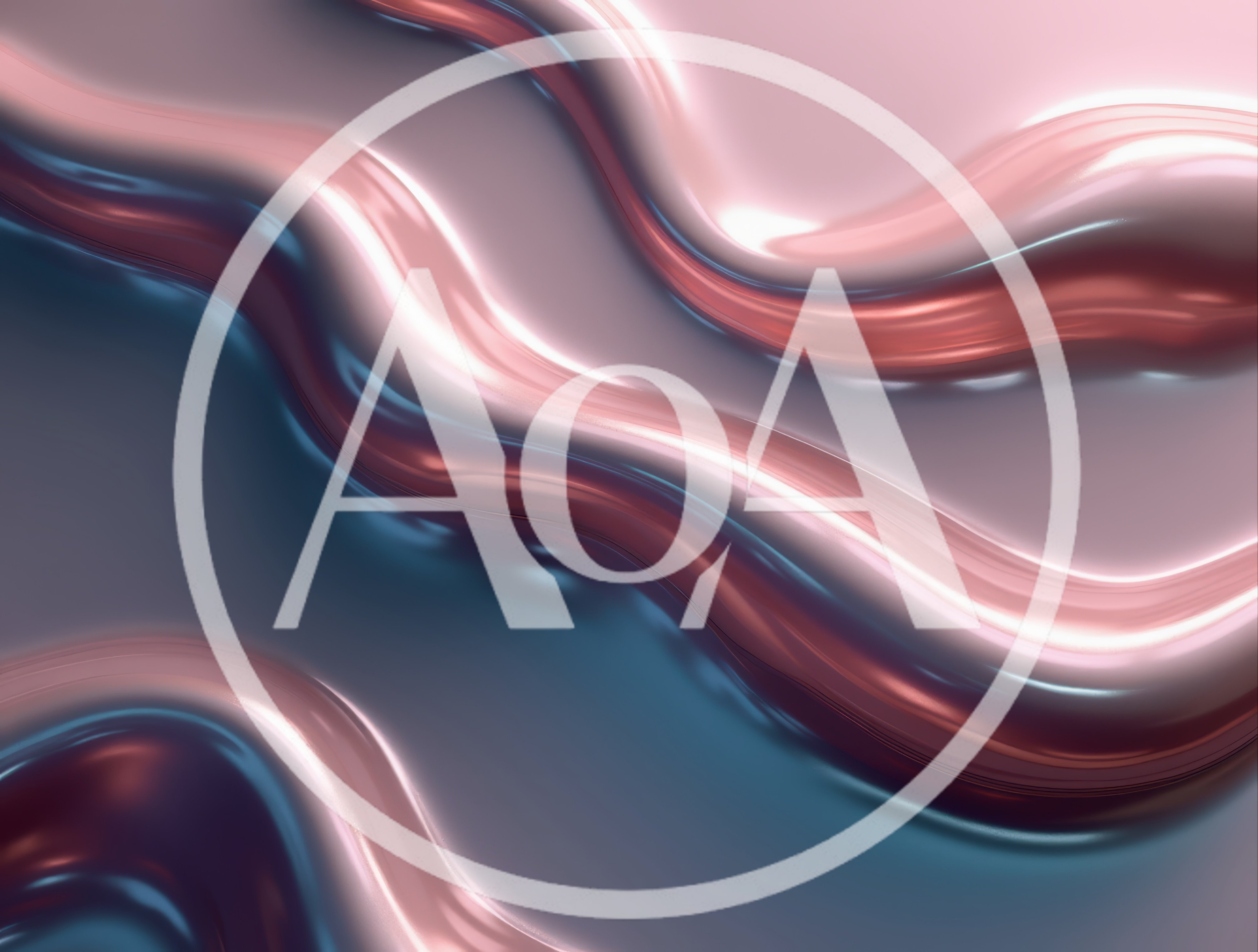 Abstract Liquid Metal Waves In Pink And Blue