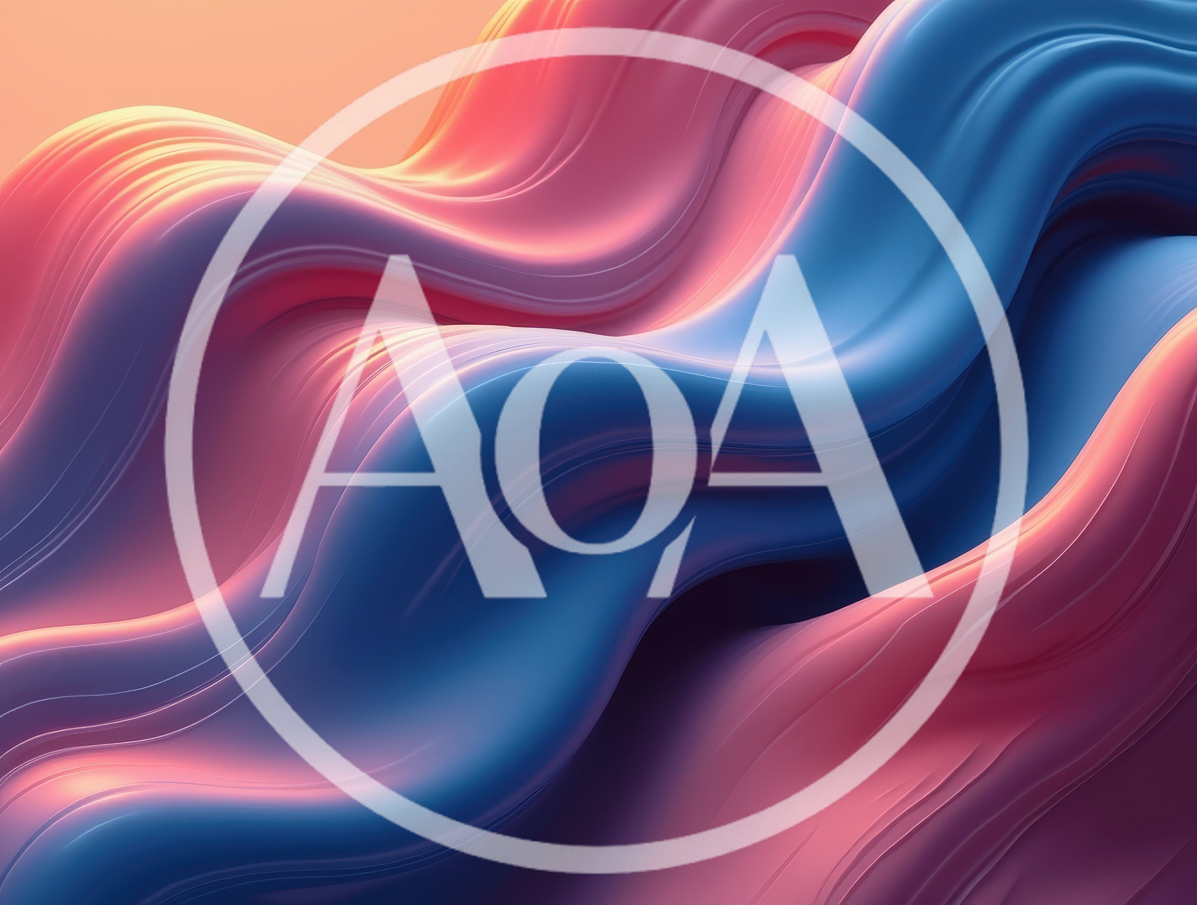 Abstract Fluid Waves With Pink And Blue Gradients
