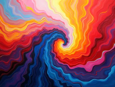 Abstract Swirling Colorful Wave Pattern Background
