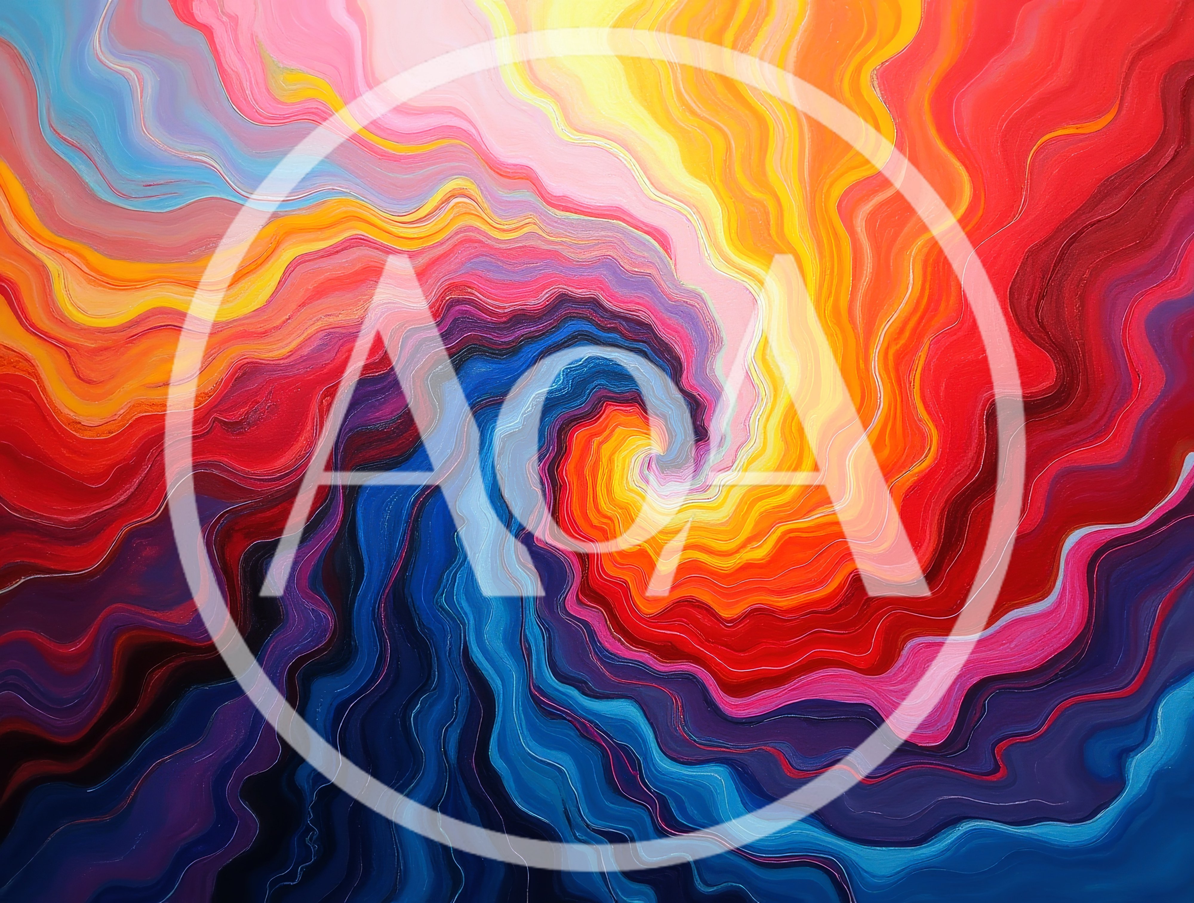 Abstract Swirling Colorful Wave Pattern Background