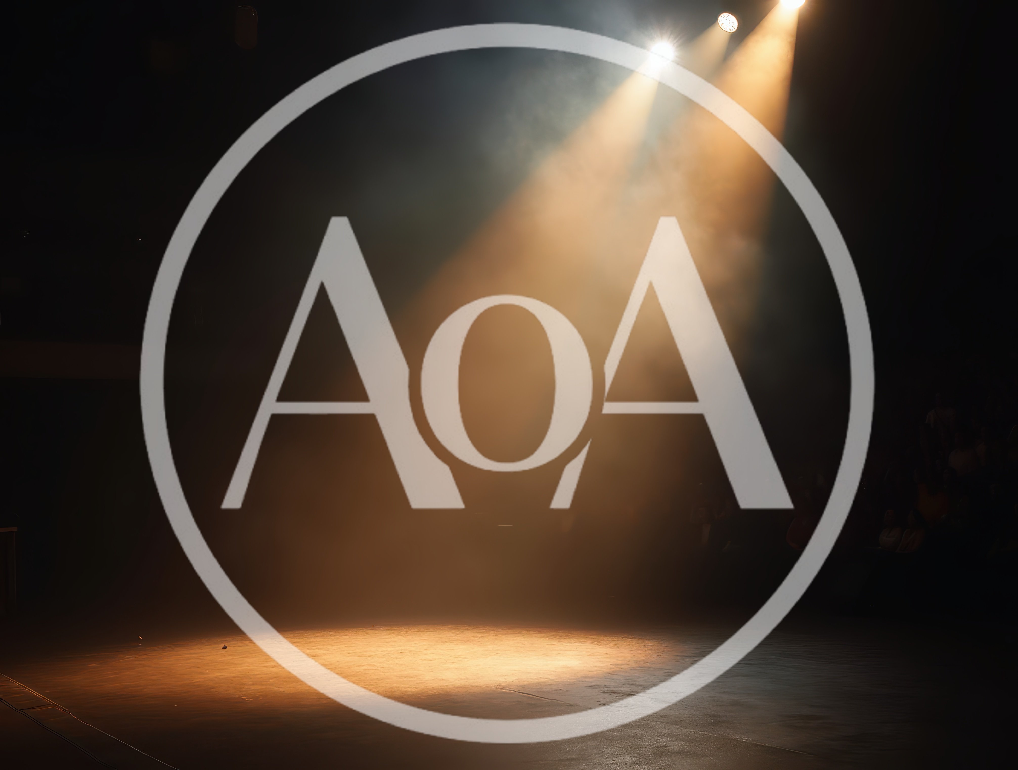 Empty Stage With Dramatic Spotlight Beams