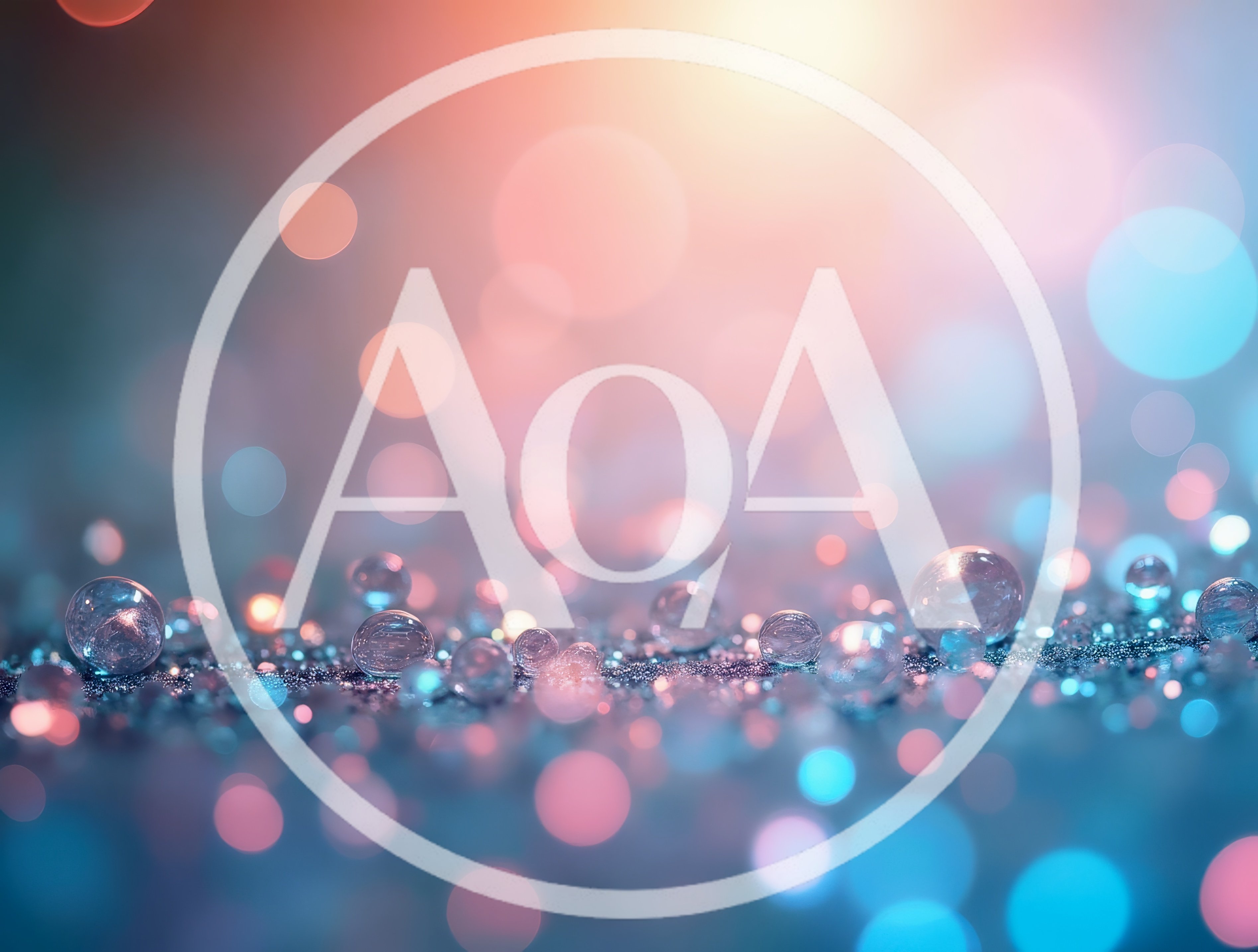 Abstract Background With Glowing Bubbles And Bokeh Lights