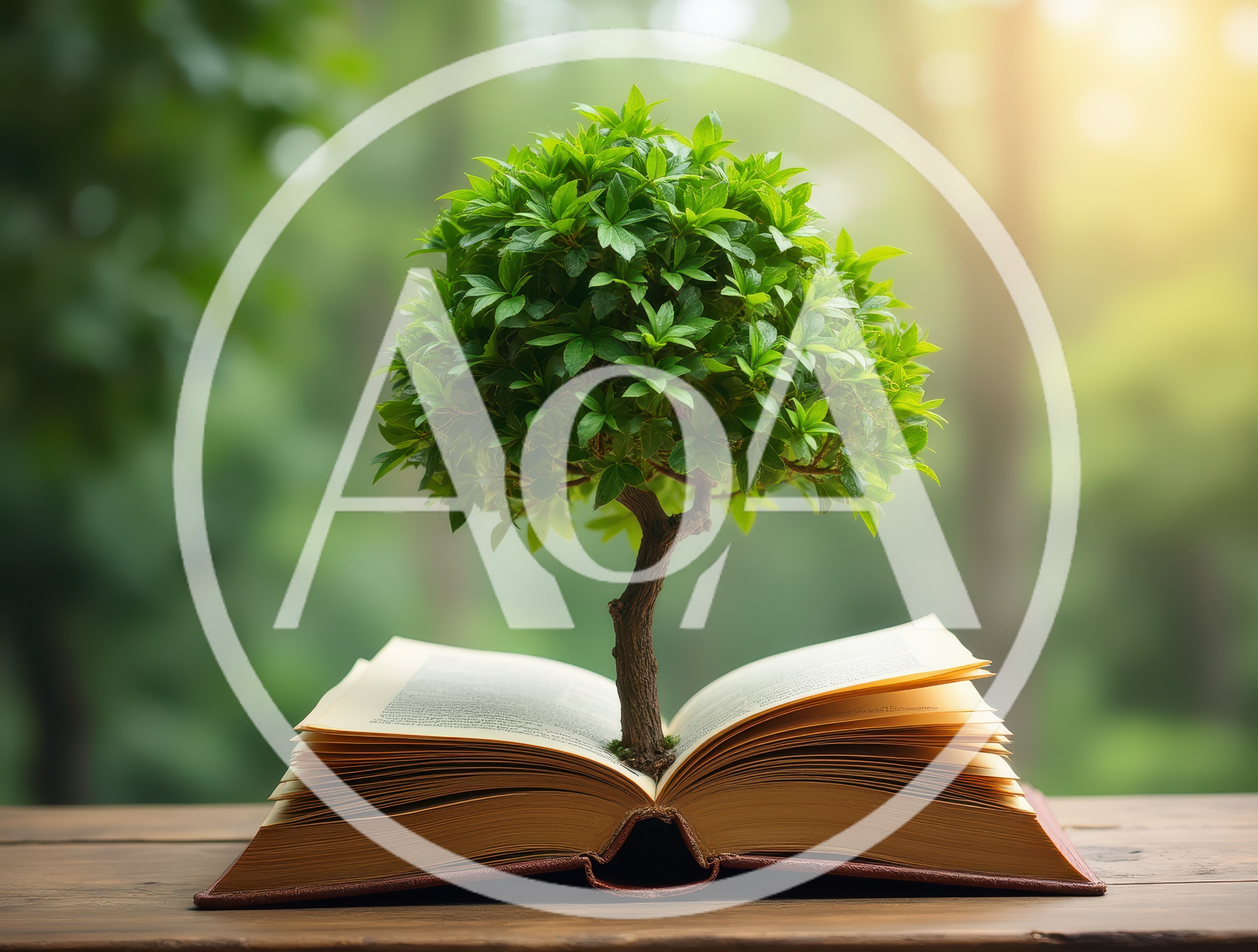 Small Tree Growing Out Of An Open Book