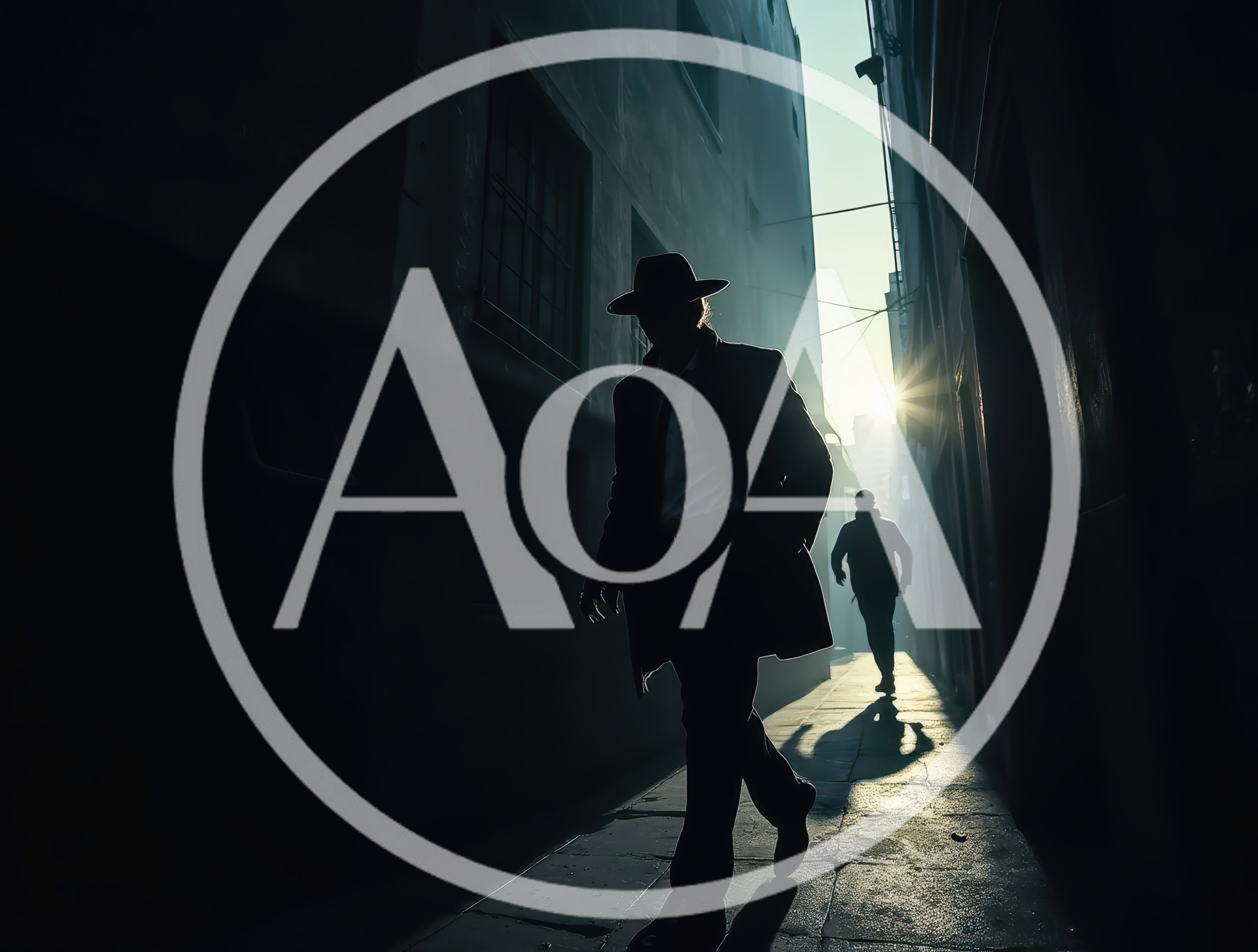 Silhouette Of A Man In A Fedora Walking Through An Alleyway