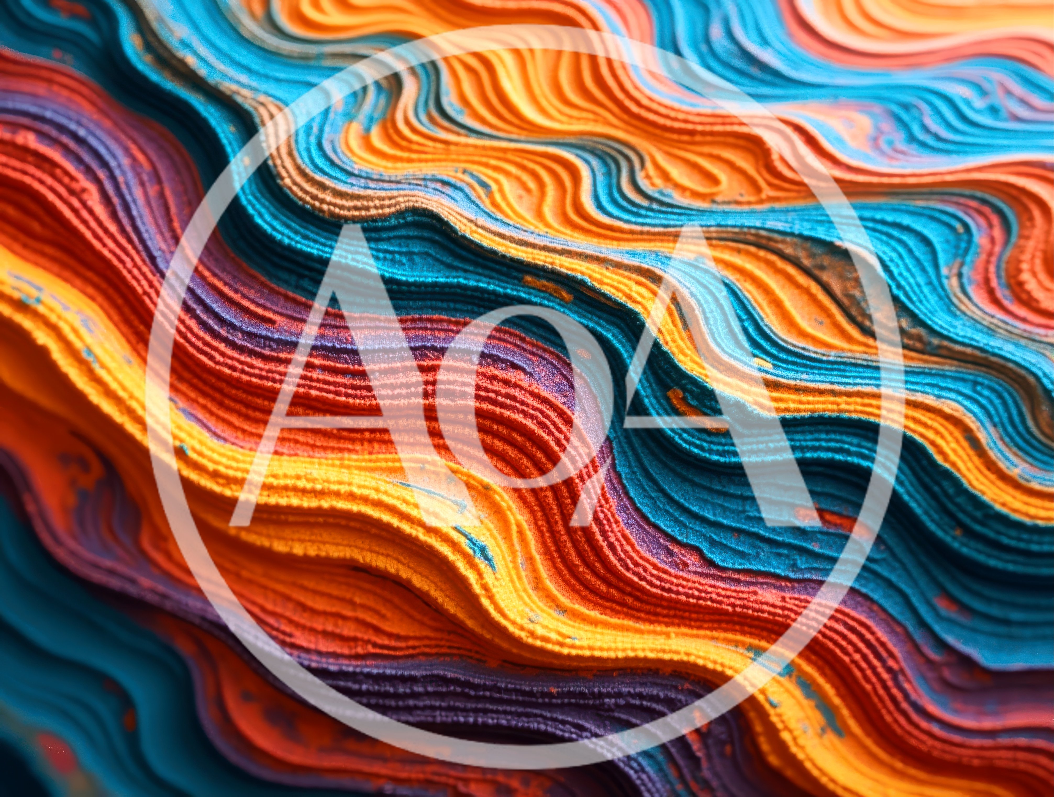 Abstract Wavy Layers Of Colorful Textured Sand