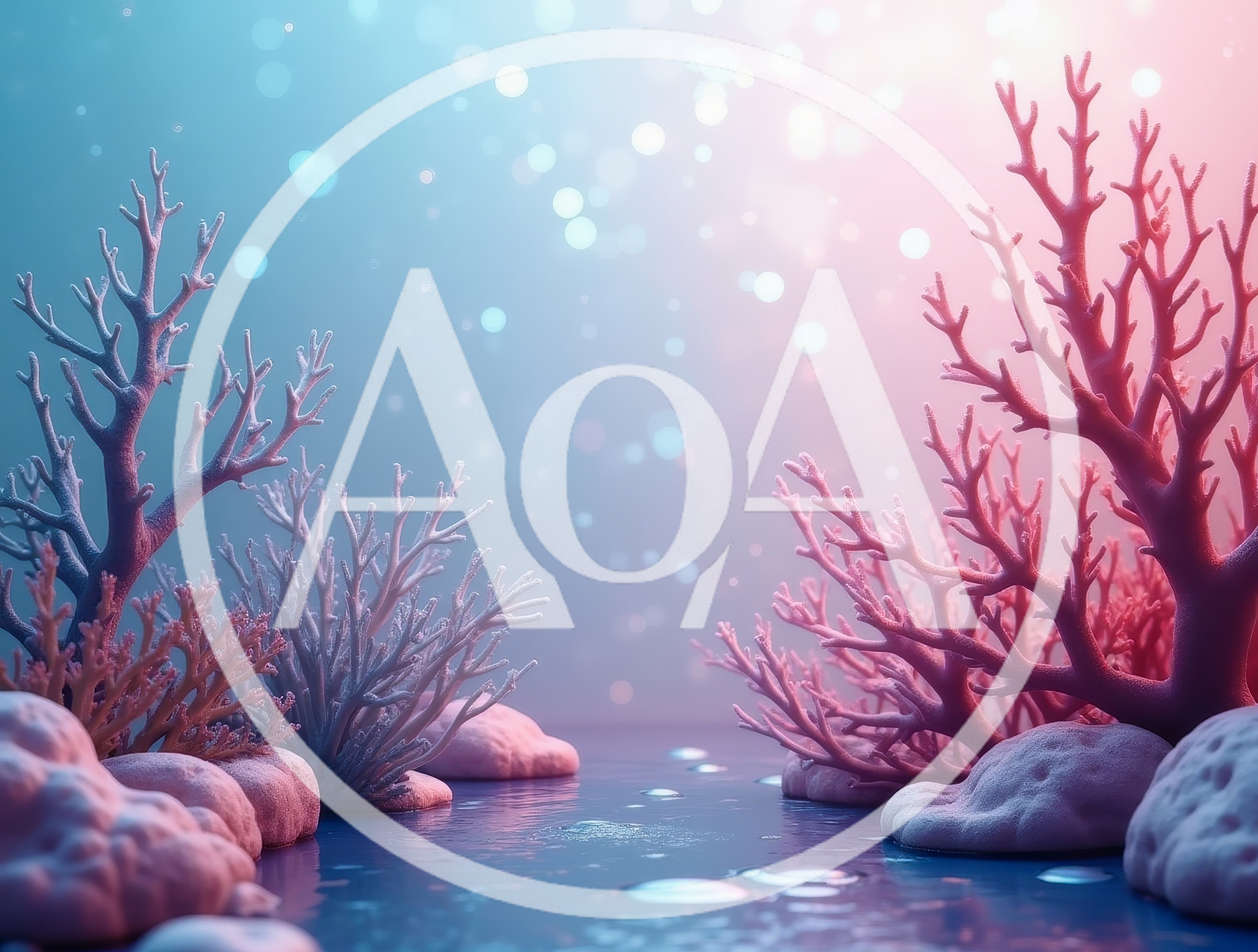 Underwater Coral Reef Scene With Soft Bokeh Lighting