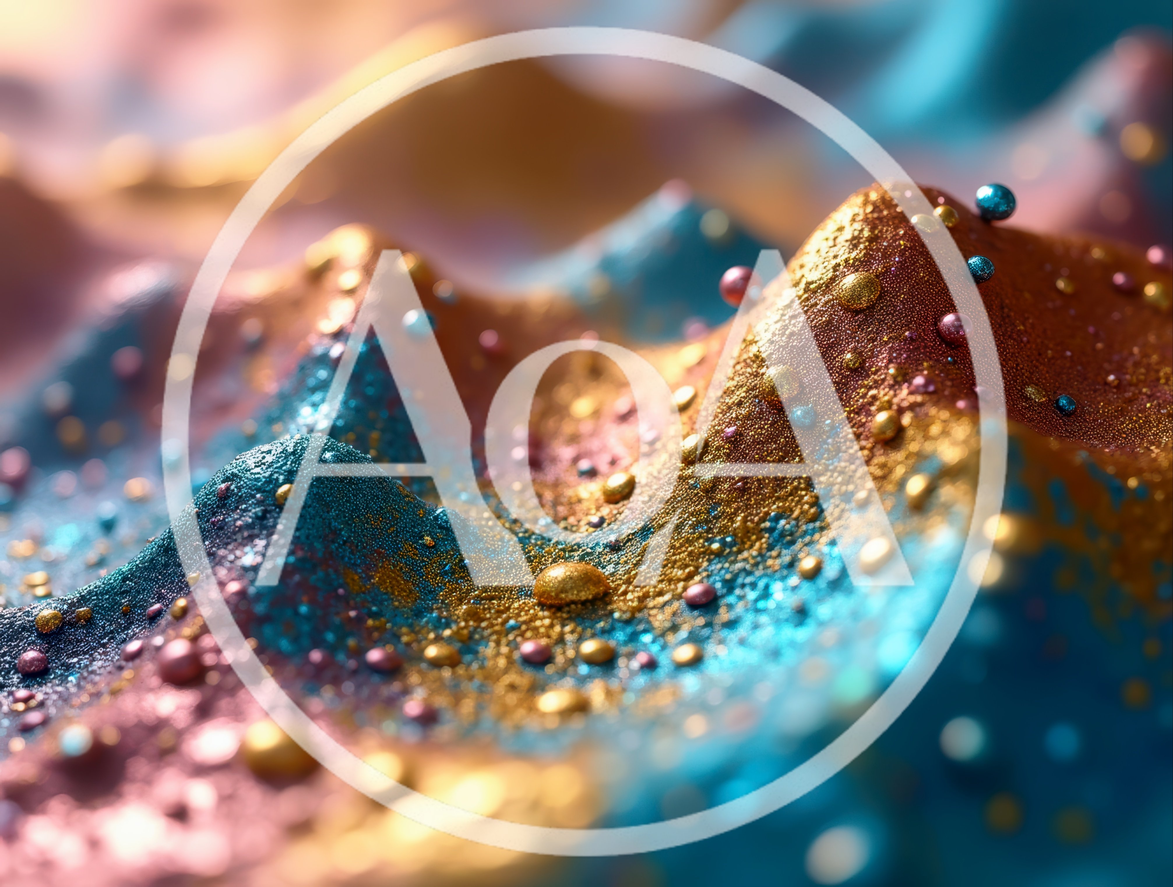 Abstract 3D Render Of Glittering Textured Landscape