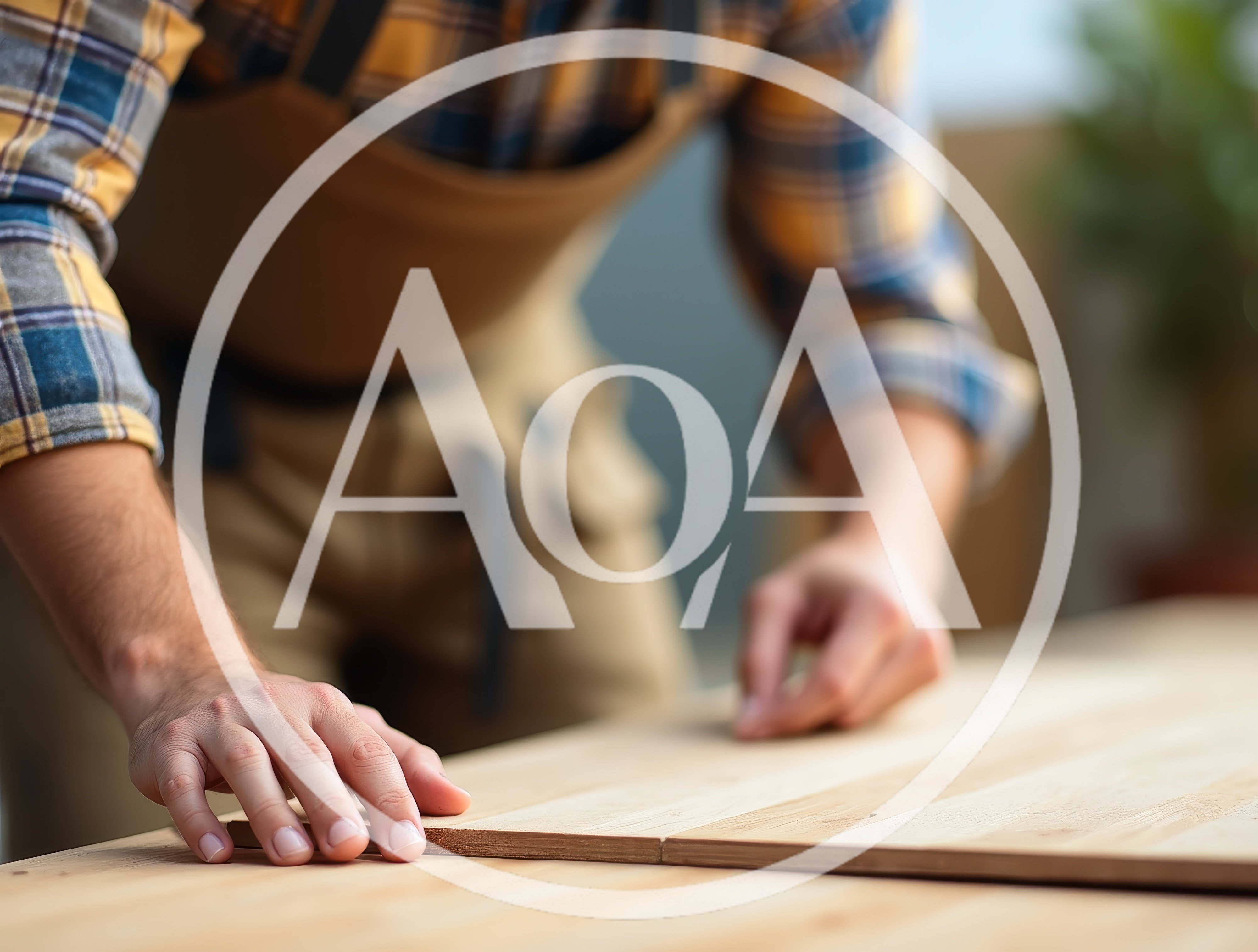 Carpenter Working With Wood Planks In Workshop