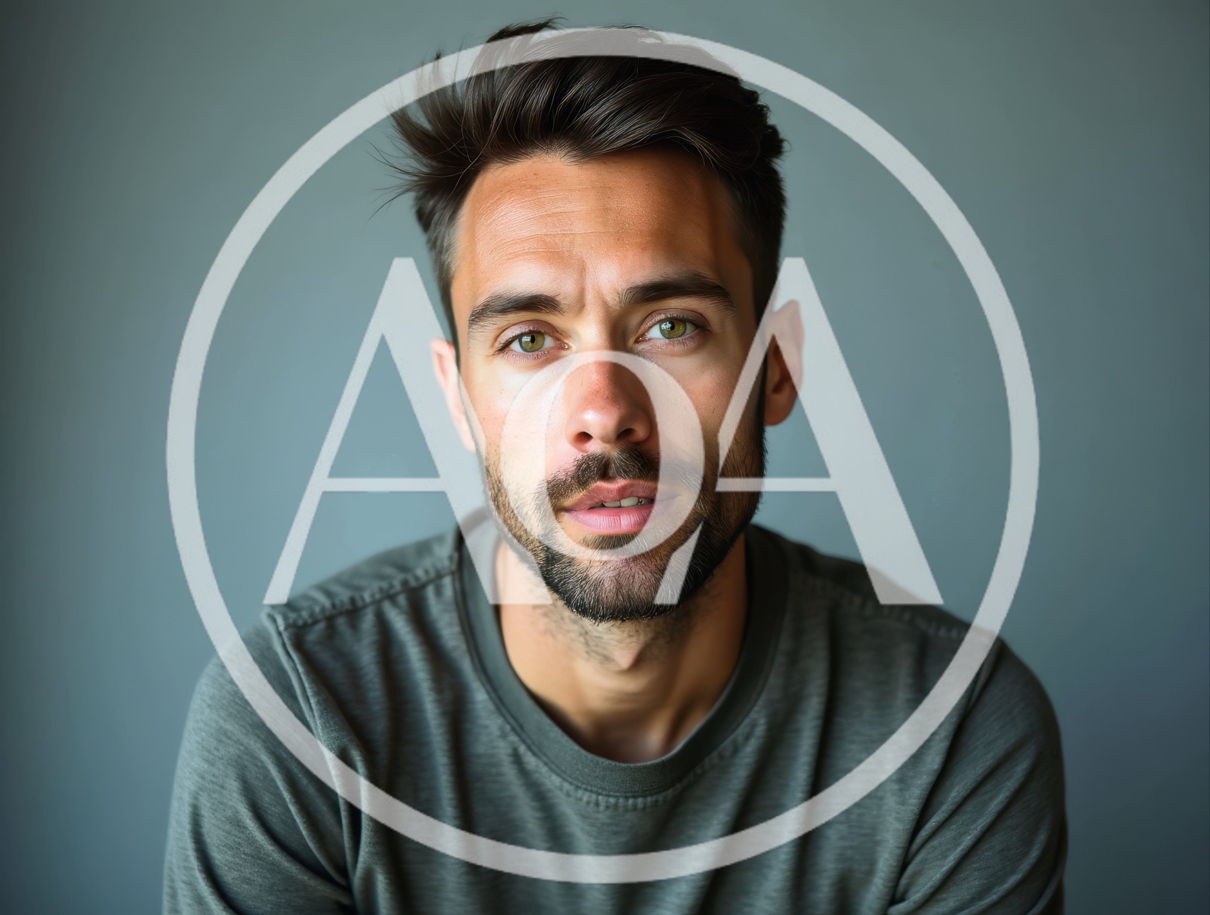 Portrait Of A Young Man With Stubble