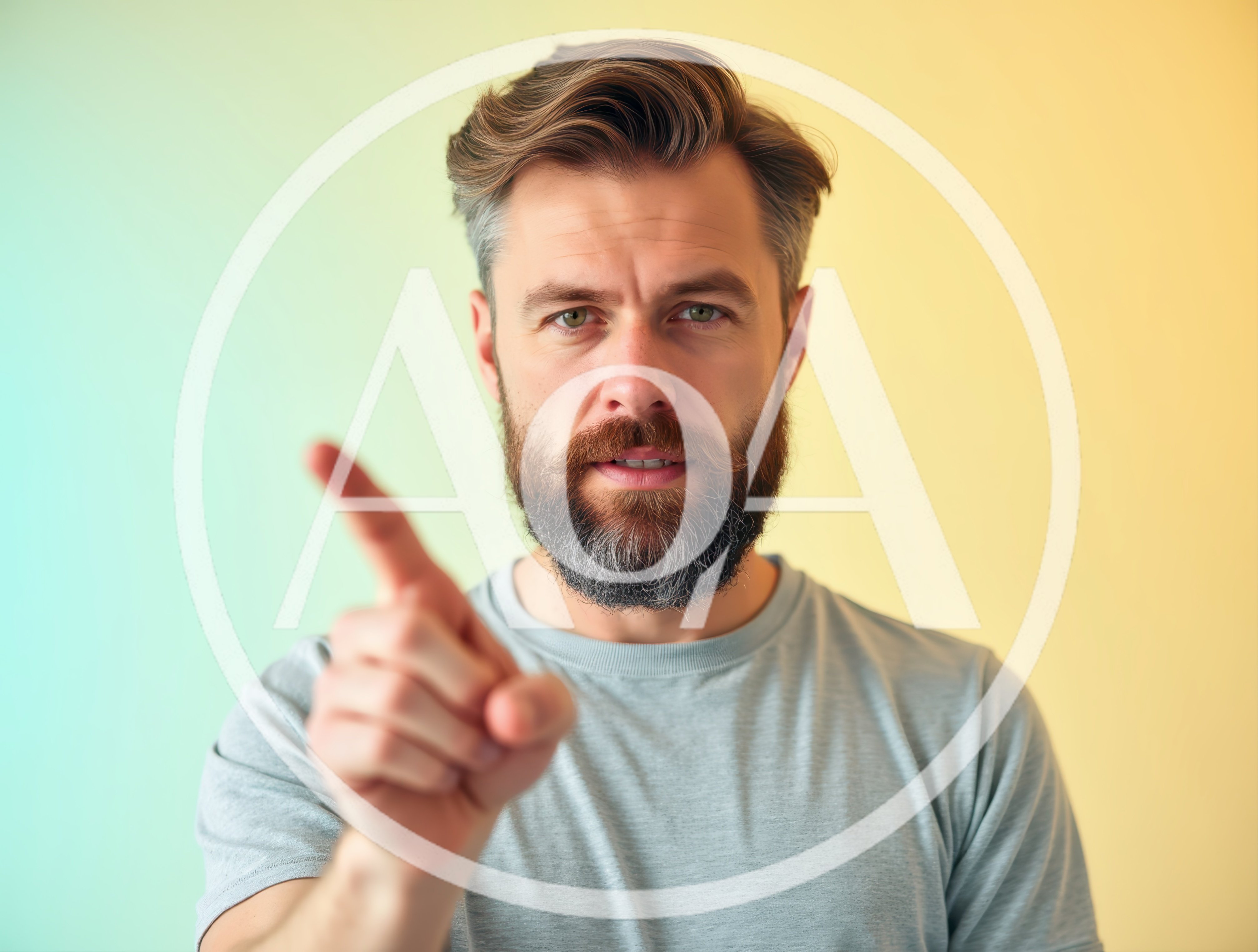 Man Pointing Finger At Camera With Serious Expression