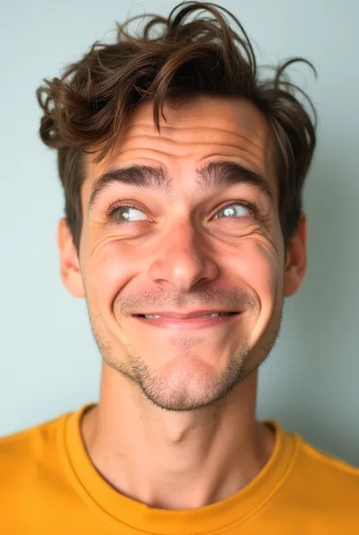 Young Man Making A Silly Goofy Face