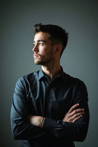 Portrait Of A Confident Young Man With Crossed Arms