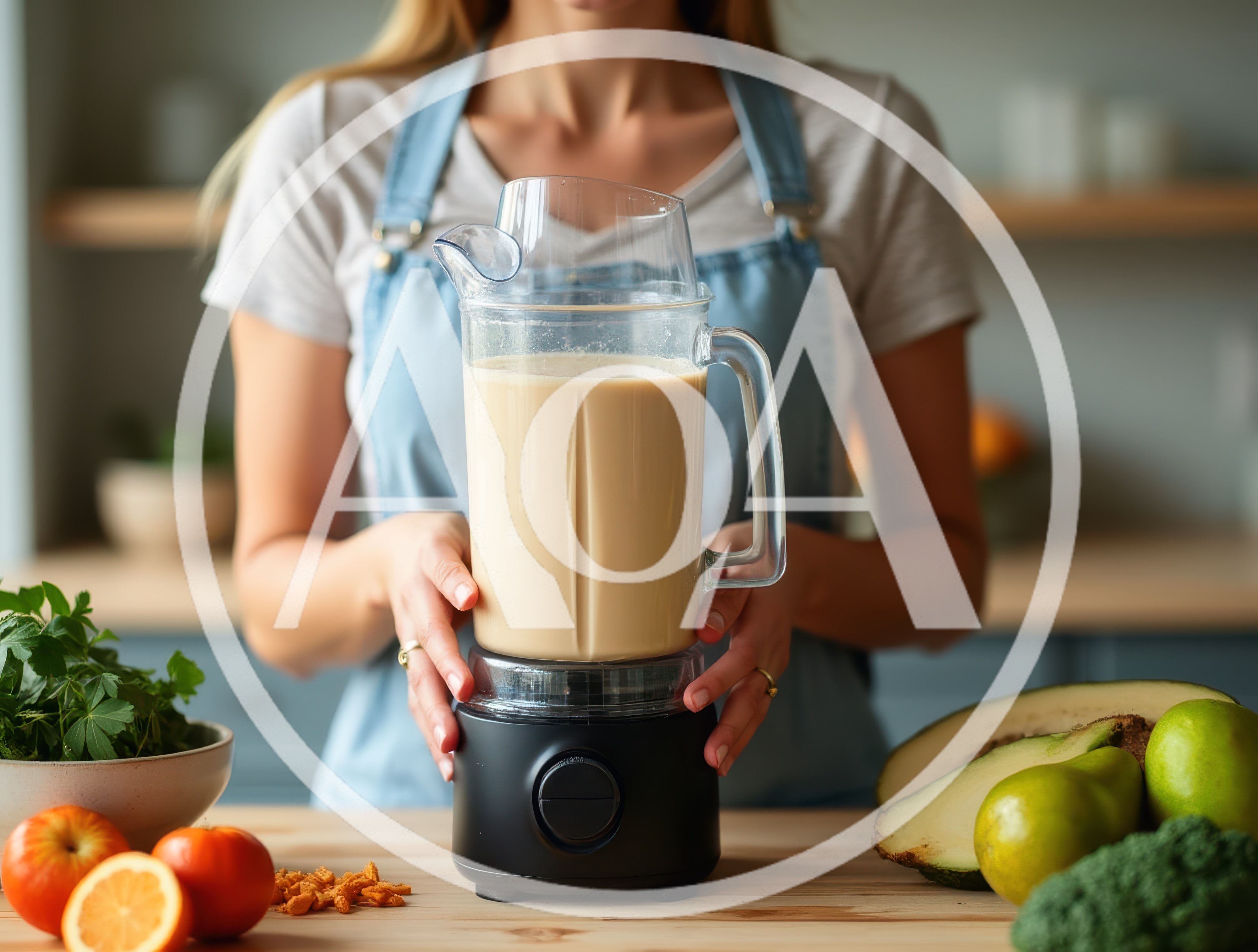 Woman Preparing Healthy Smoothie In Kitchen