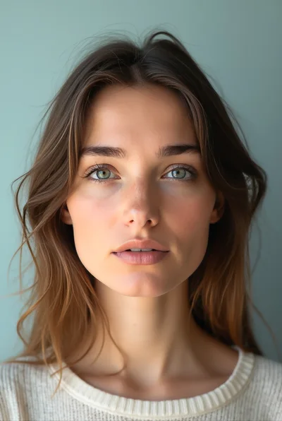 Portrait Of A Young Woman With Green Eyes
