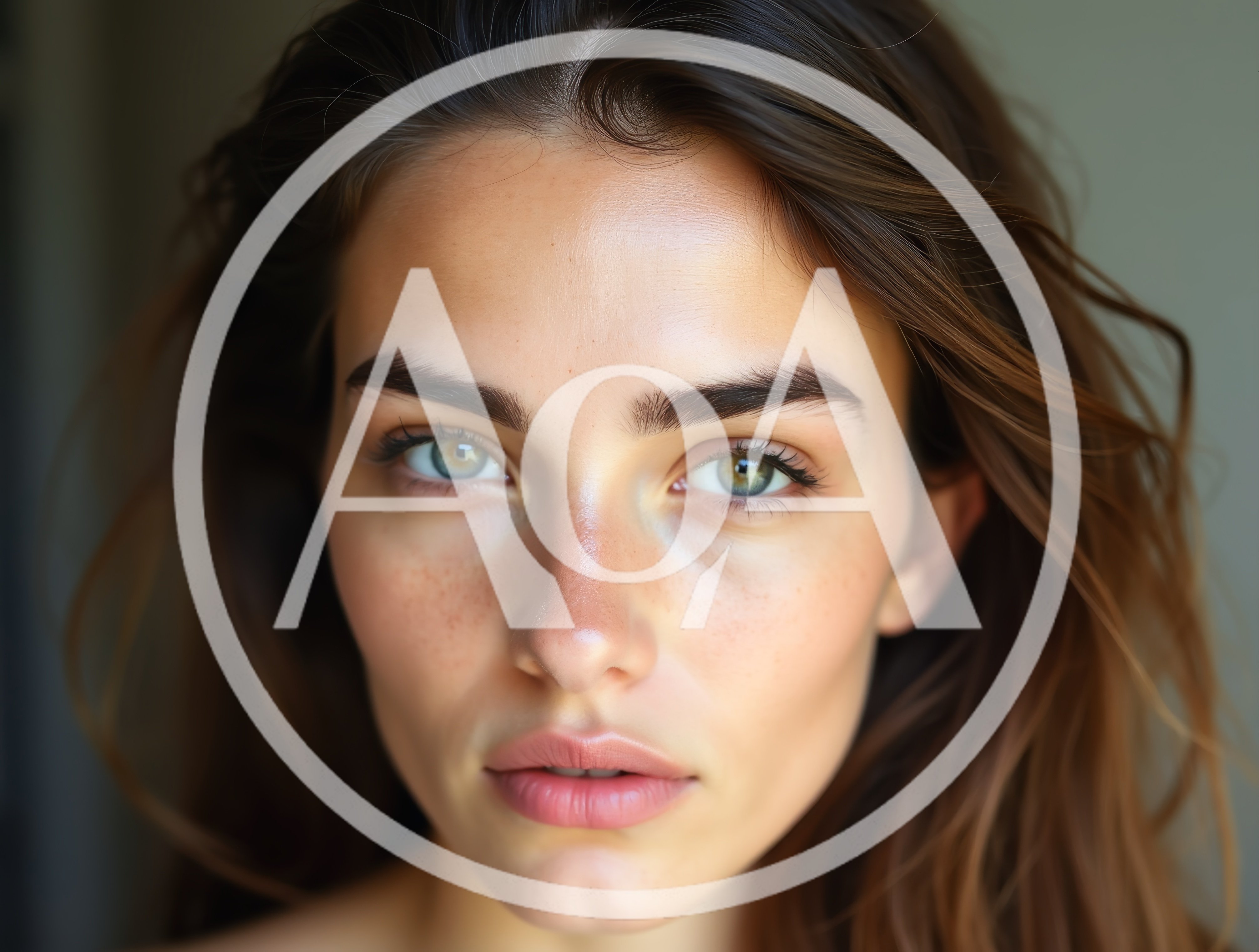 Portrait Of A Young Woman With Green Eyes