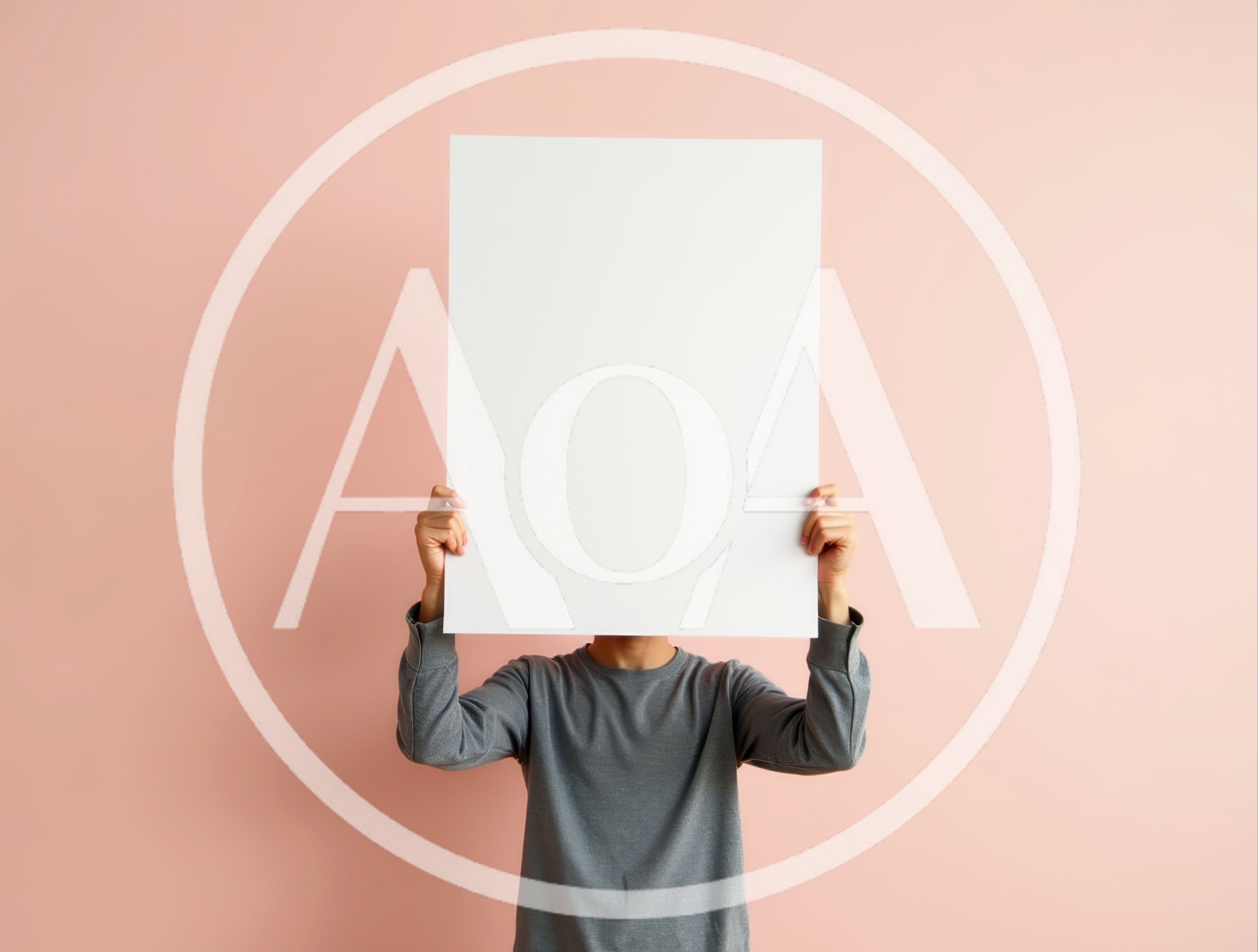 Person Holding Blank White Poster Board