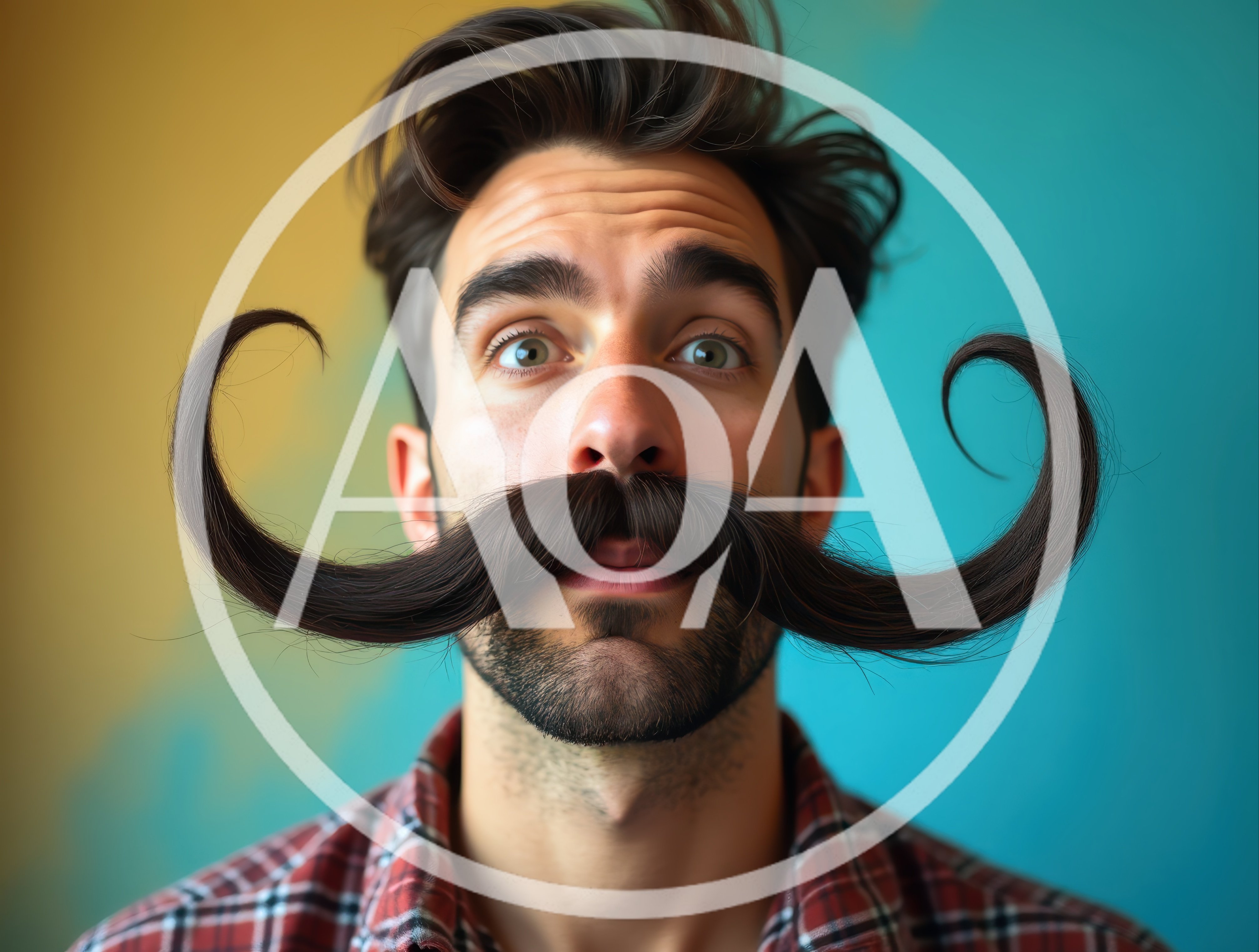 Man With Elaborate Curled Handlebar Mustache